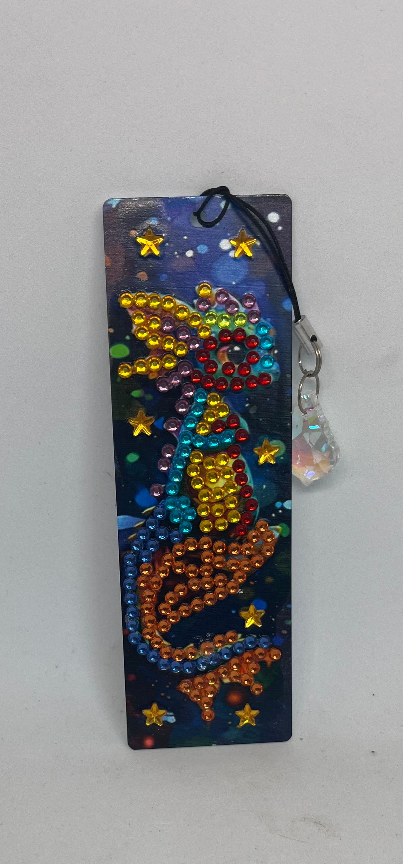 Dragon Diamond Art Acrylic Bookmarks, Fantasy themed page markers,