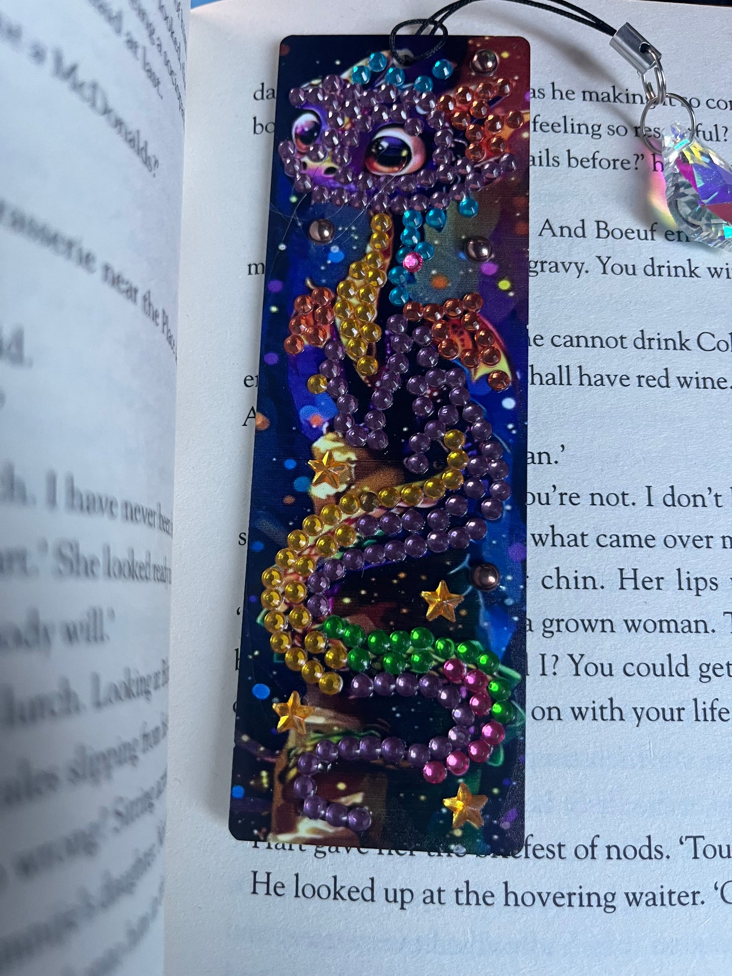 Dragon Diamond Art Acrylic Bookmarks, Fantasy themed page markers,