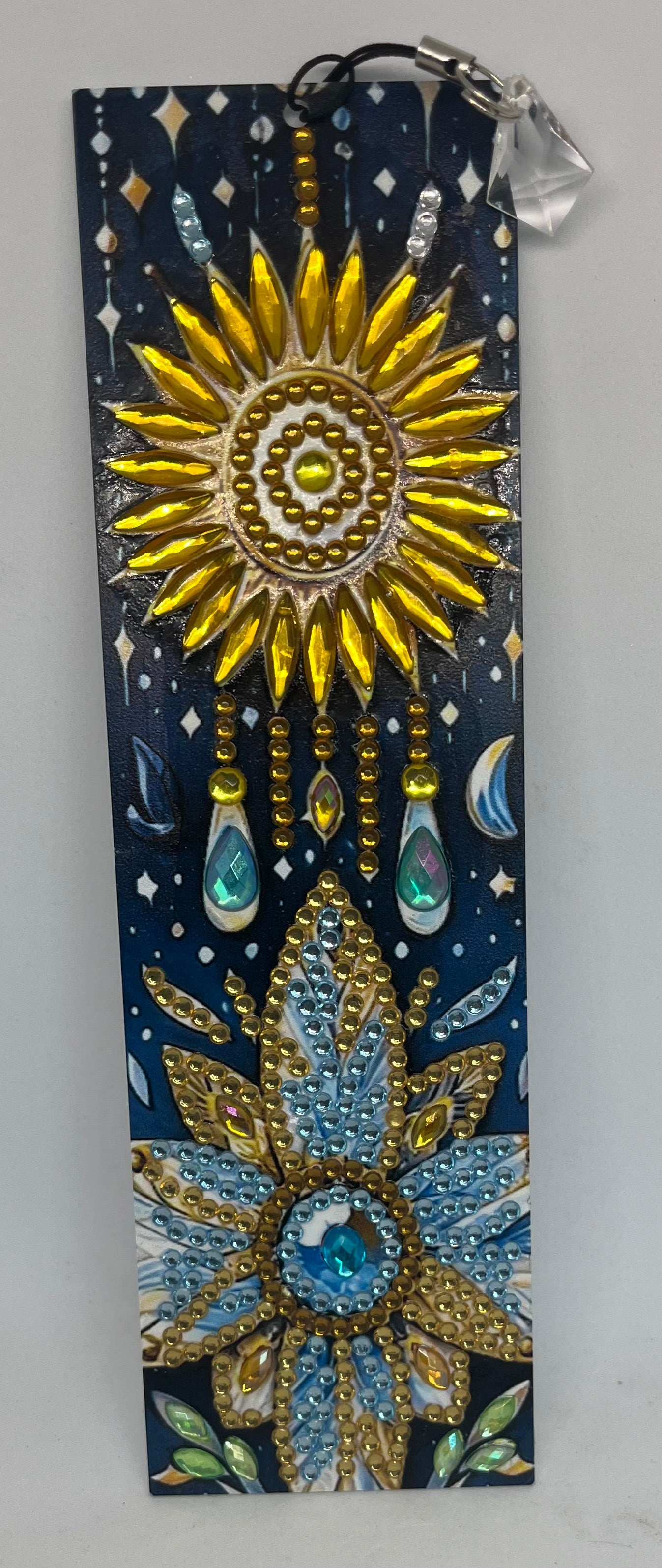 Sun and Moon diamond painted bookmarks.