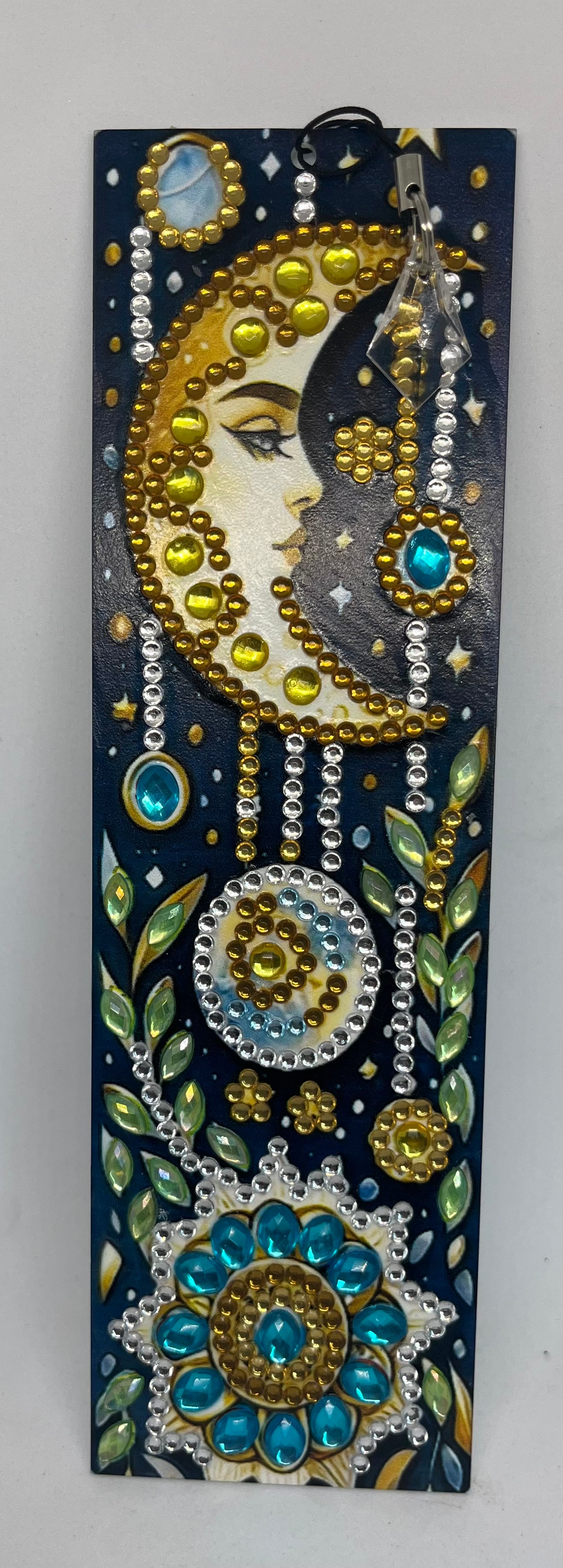 Sun and Moon diamond painted bookmarks.