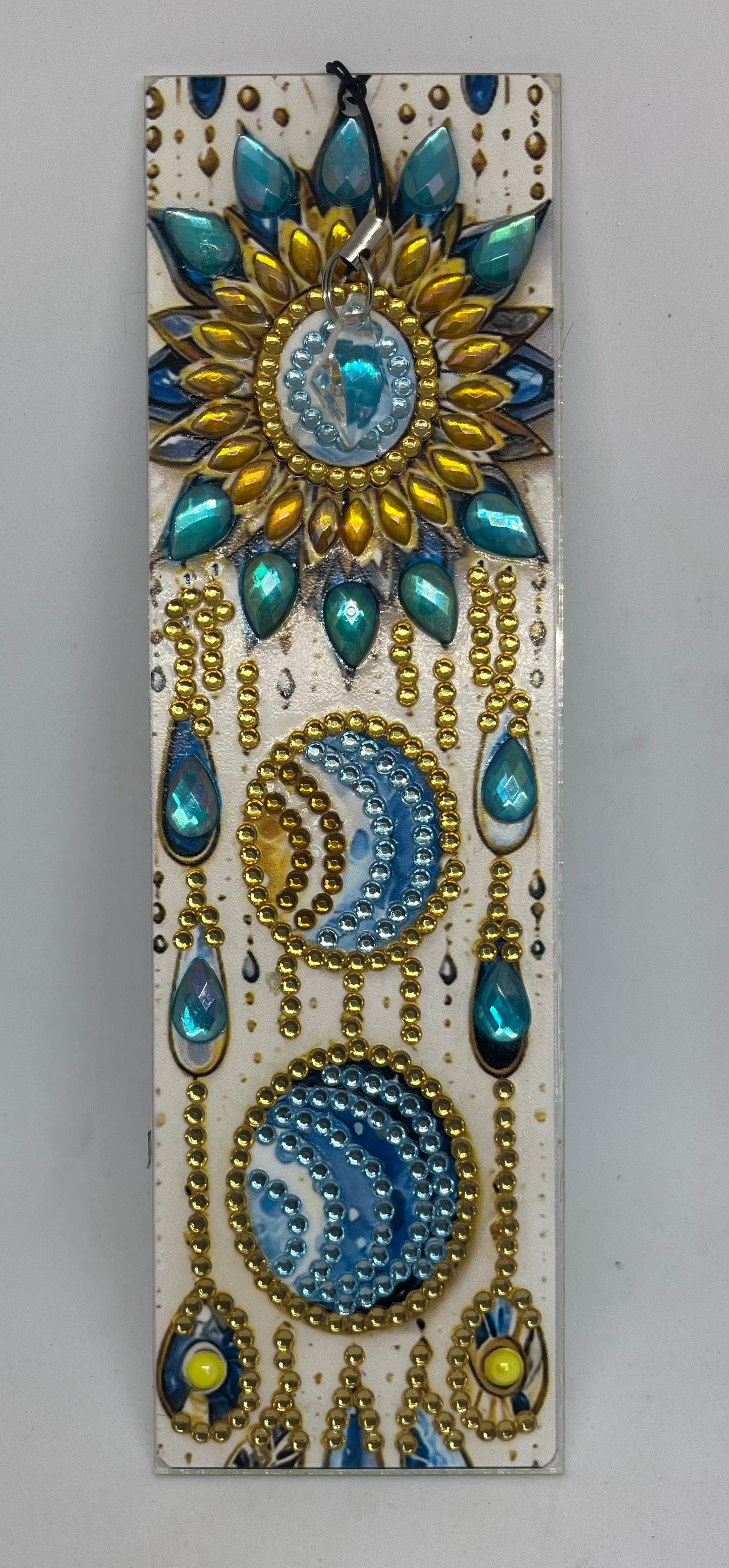Sun and Moon diamond painted bookmarks.