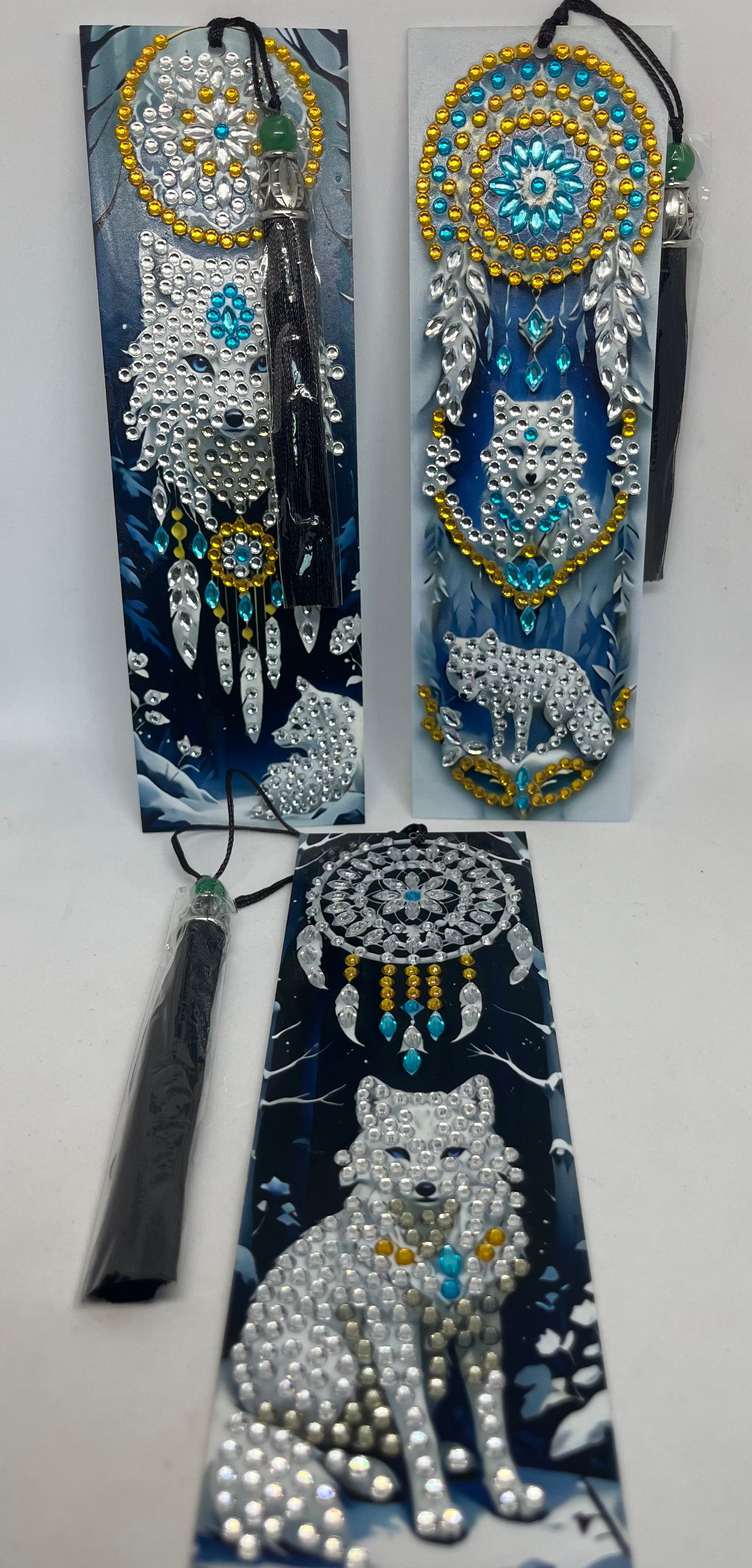 Wolf diamond art bookmarks, gifts for book lovers,