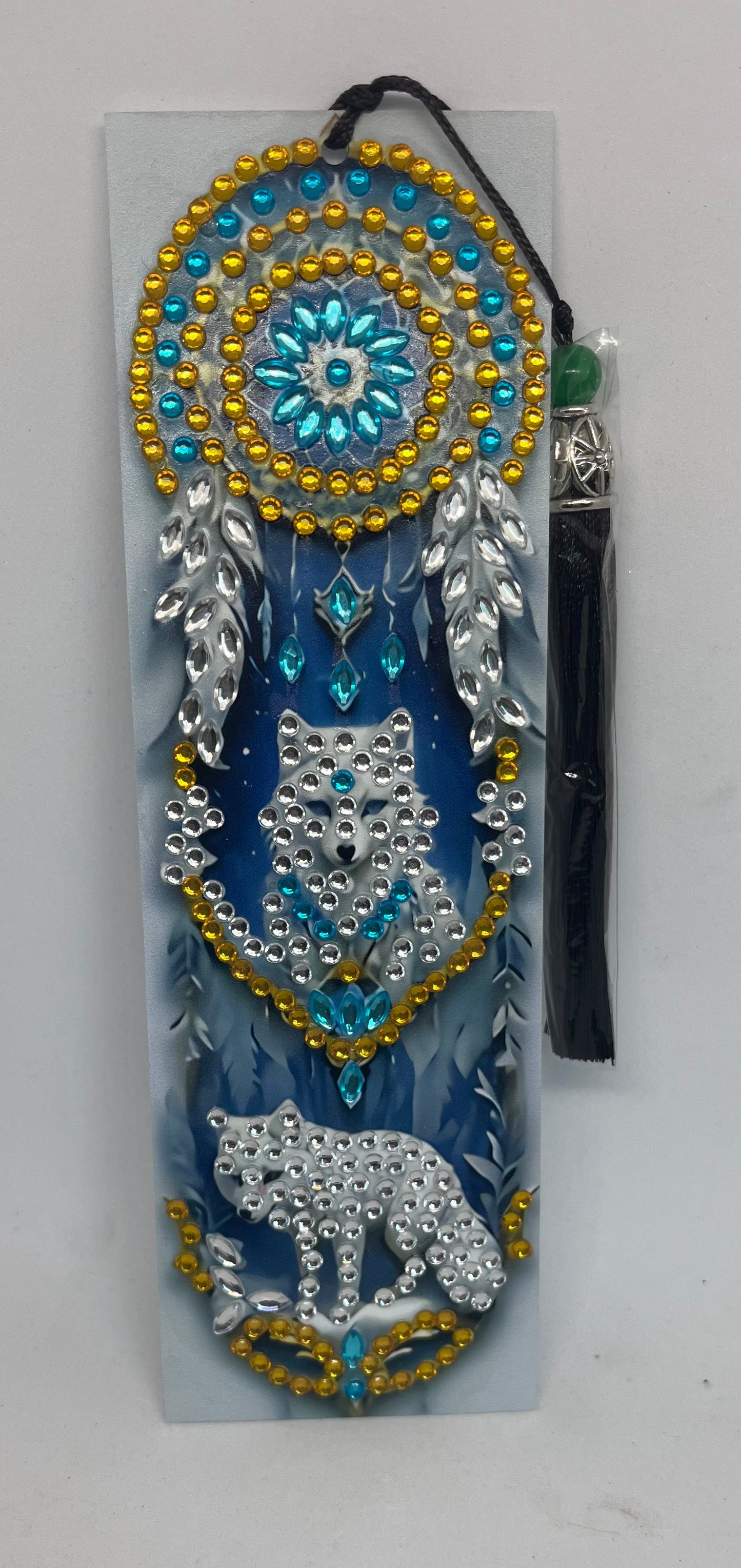 Wolf diamond art bookmarks, gifts for book lovers,