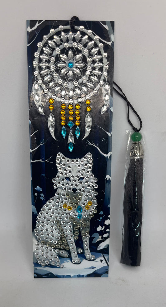 Wolf diamond art bookmarks, gifts for book lovers,