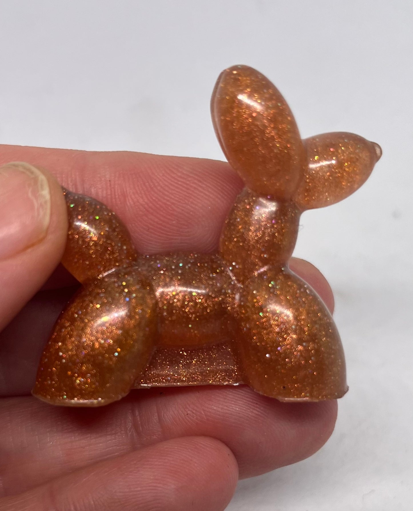 Gold Resin Balloon Dog figurines, Pocket Pet Collection