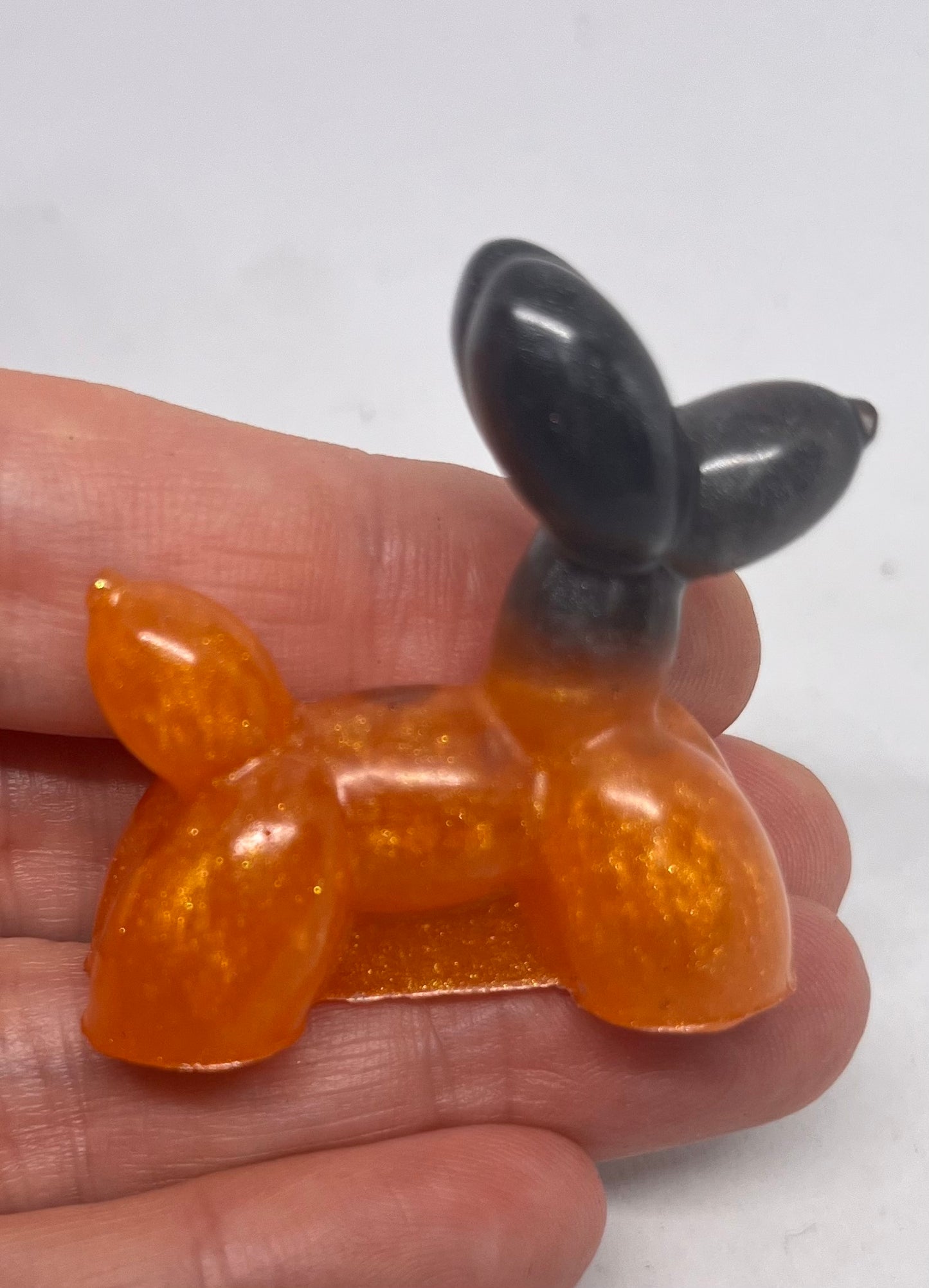 Gold Resin Balloon Dog figurines, Pocket Pet Collection
