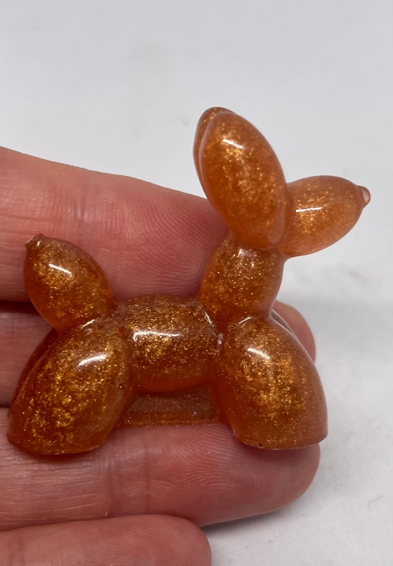 Gold Resin Balloon Dog figurines, Pocket Pet Collection
