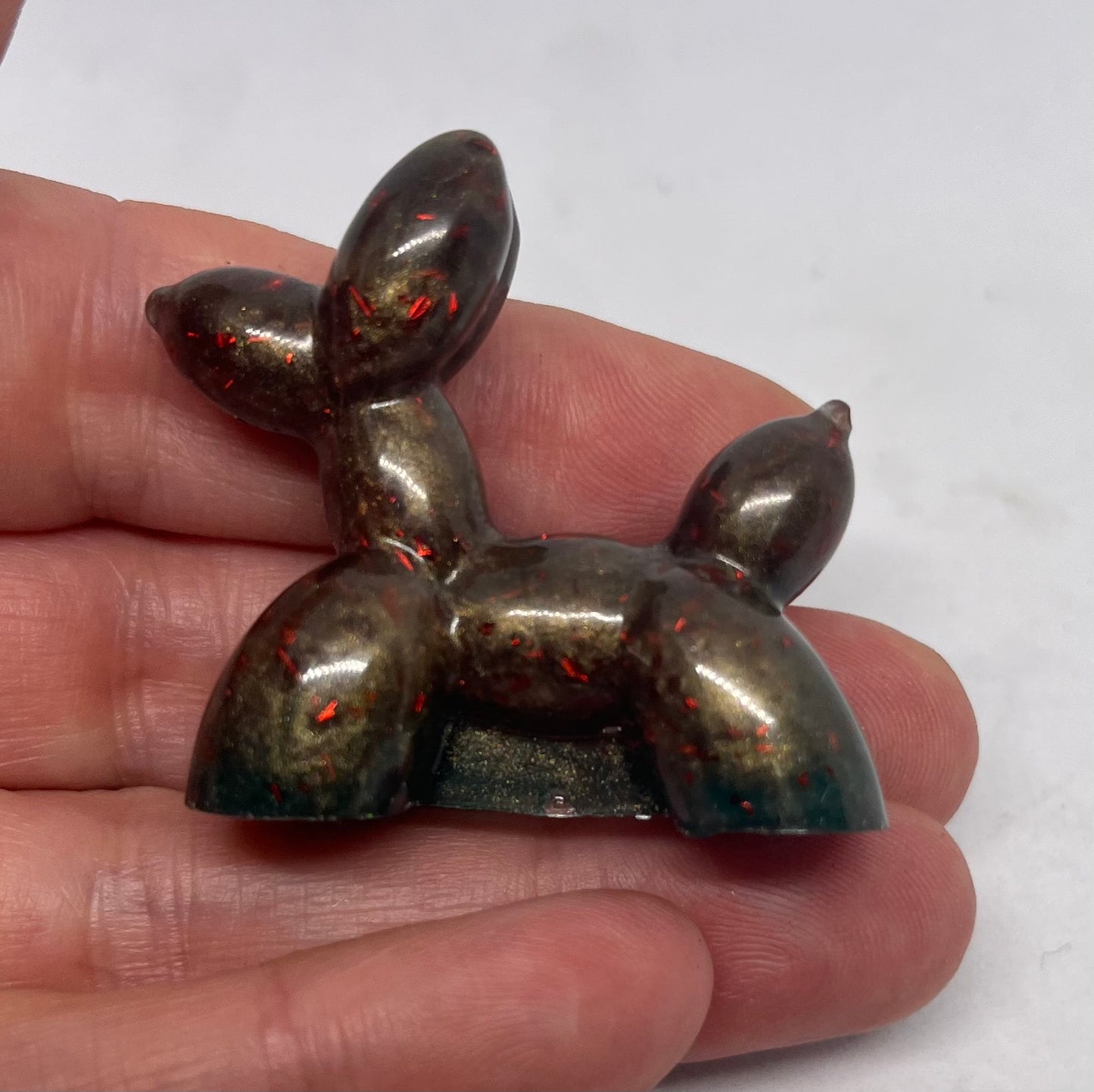 Gold Resin Balloon Dog figurines, Pocket Pet Collection