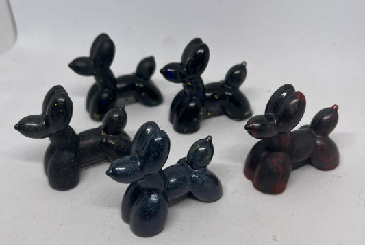 Resin balloon dogs Blue/ Black