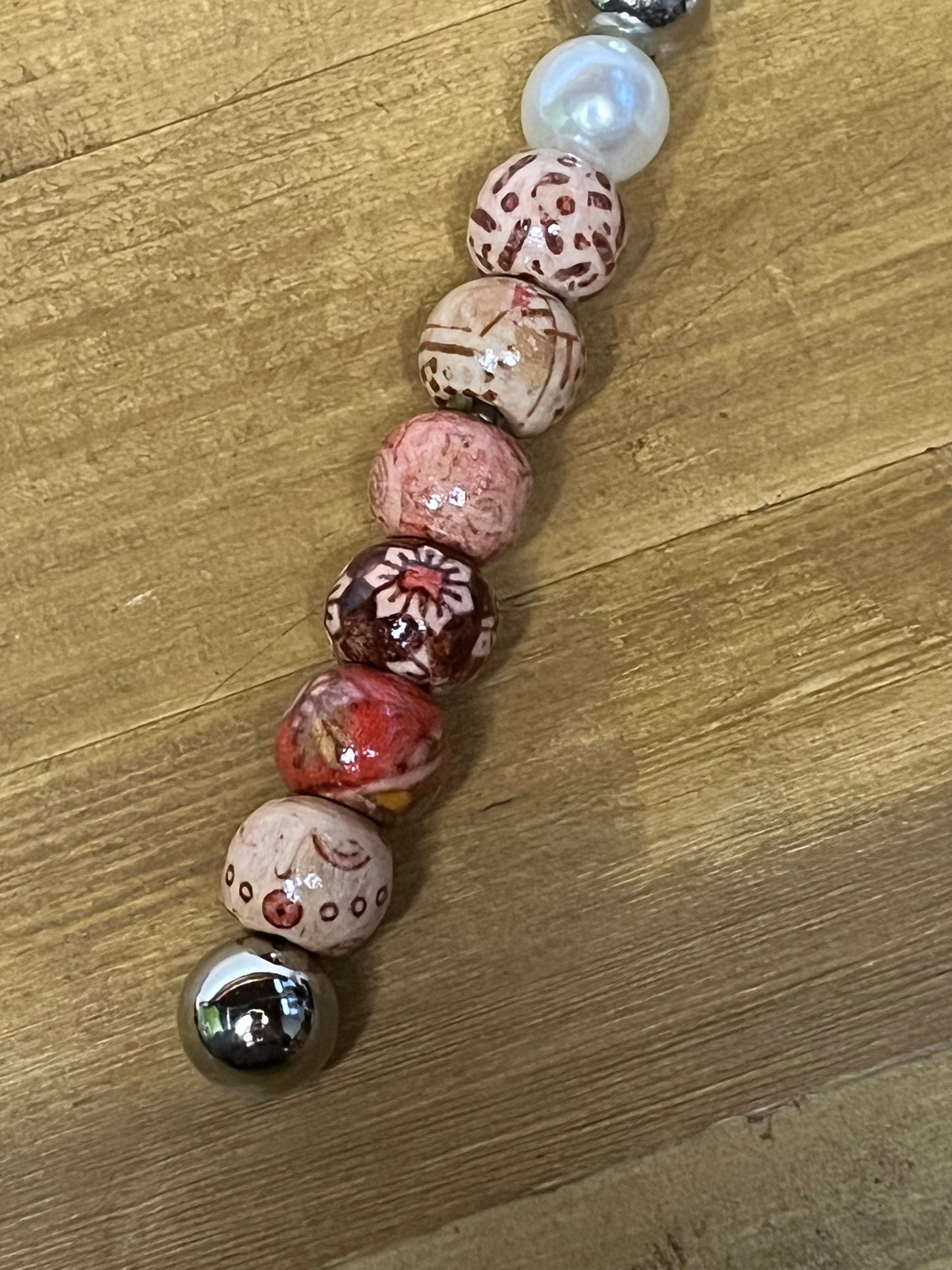 Handmade Fidget Keyring with Worry-Bead, Stress Relief You Can Carry