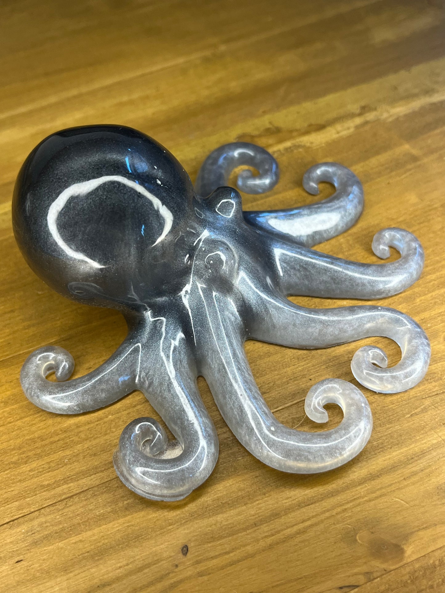 Black and White resin octopus figurine