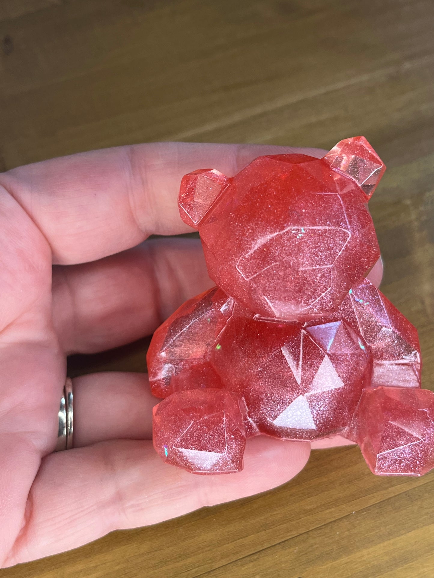 Resin Geometric Bear – Handmade 3 Colours Collectible Gift for  Art & Toy Lovers