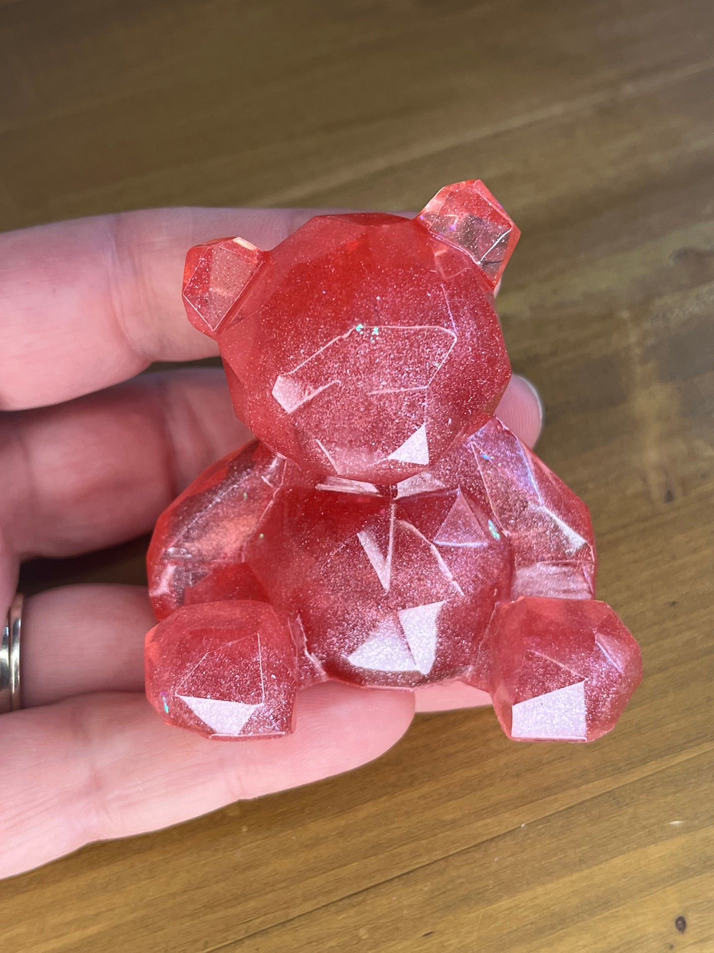 Resin Geometric Bear – Handmade 3 Colours Collectible Gift for  Art & Toy Lovers