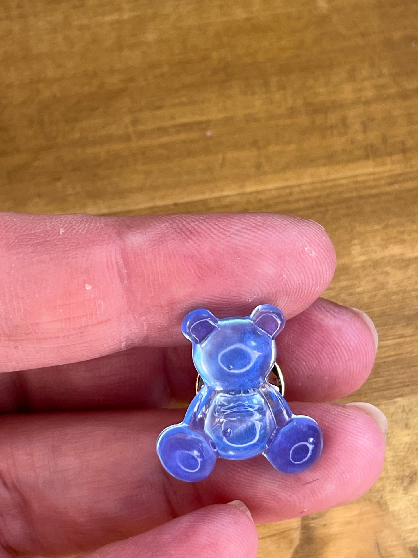 Inspirational Resin Bear Pin Badge on Card – Handcrafted Motivational Gift for Encouragement & Support