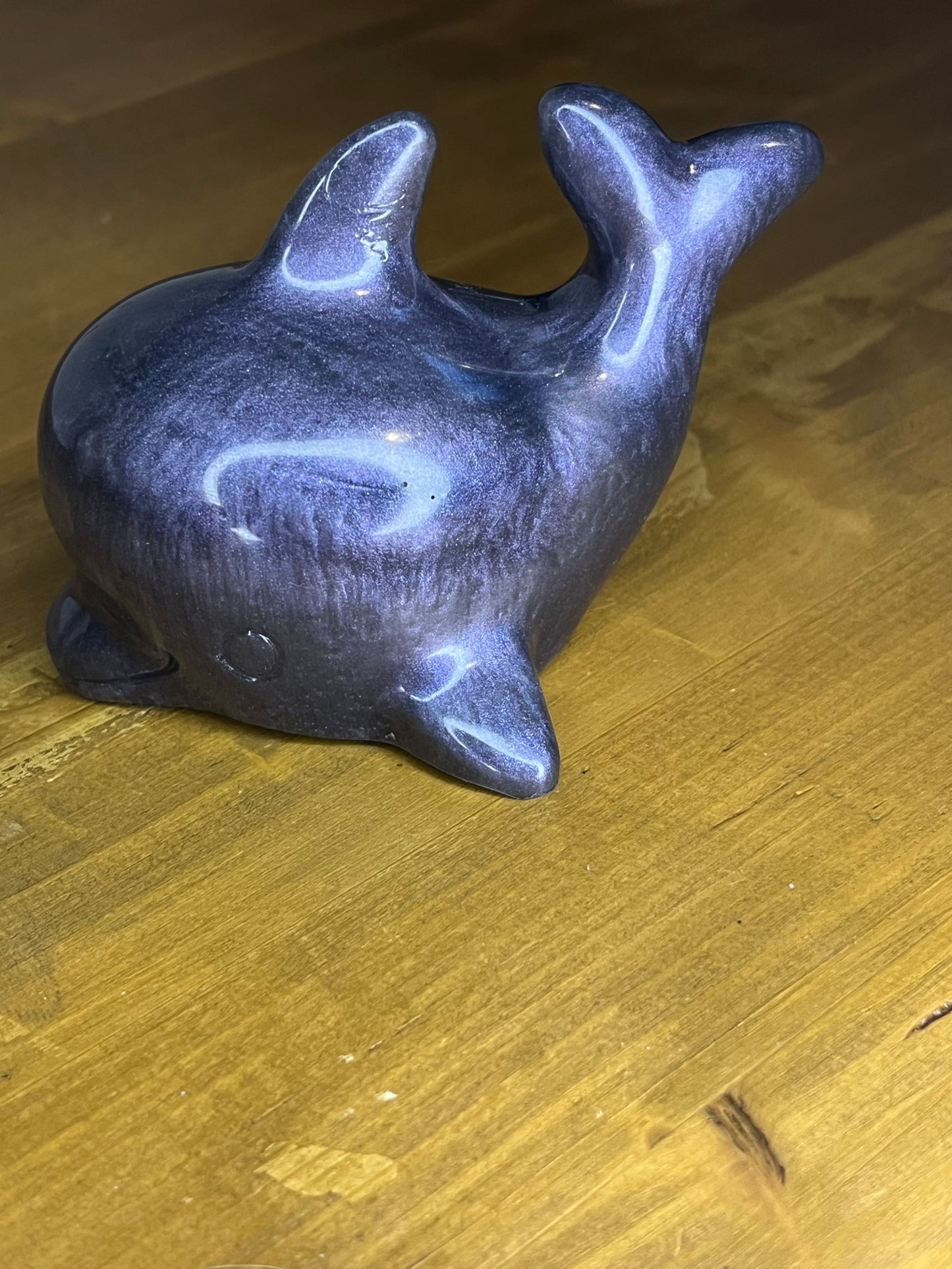 Resin Dolphin figure, Purple/ Blue
