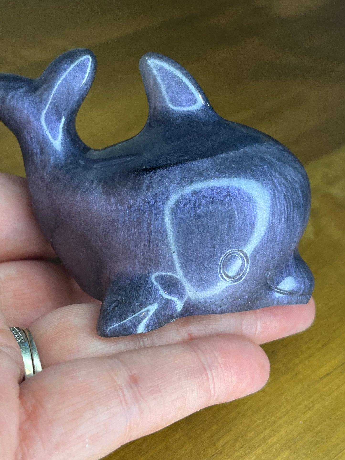 Resin Dolphin figure, Purple/ Blue