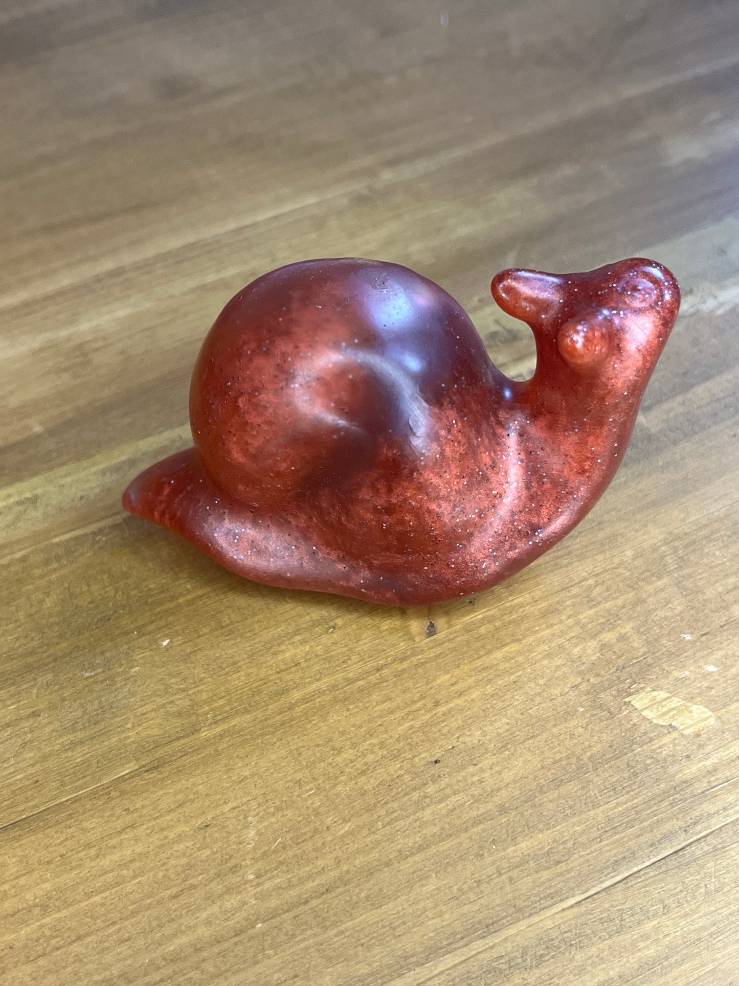 Bronze coloured Resin Snail figurine, decorative sculpture, home decor, handcrafted garden ornament,