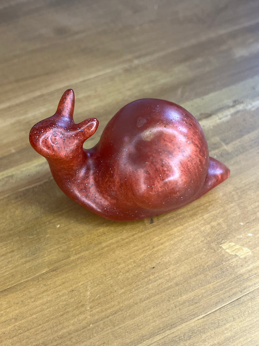 Bronze coloured Resin Snail figurine, decorative sculpture, home decor, handcrafted garden ornament,