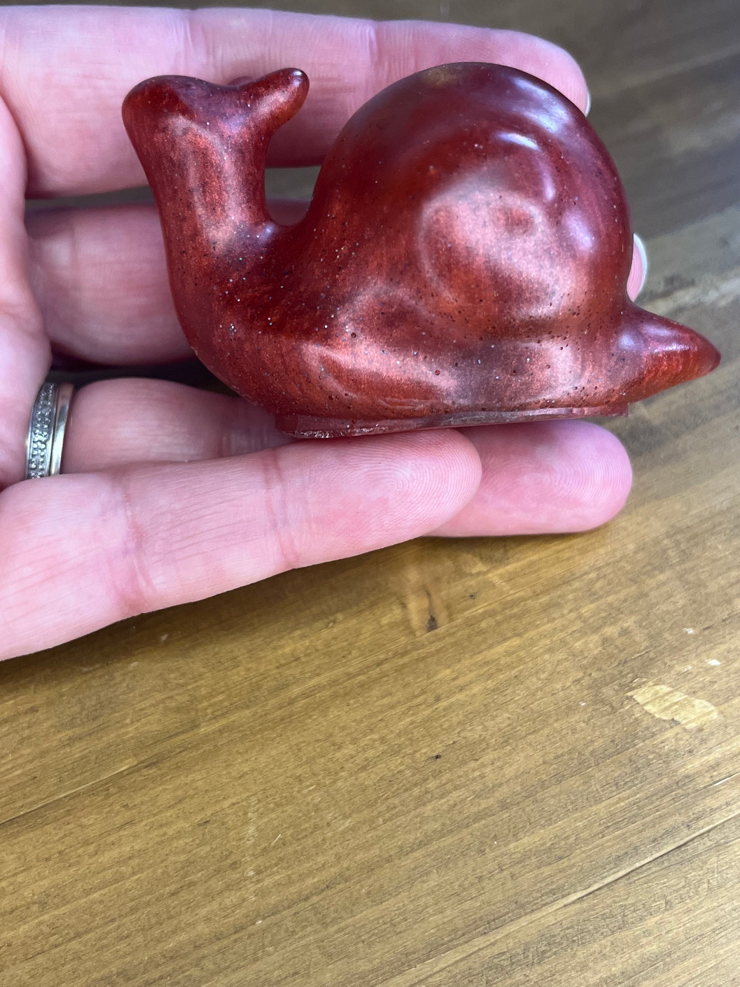 Bronze coloured Resin Snail figurine, decorative sculpture, home decor, handcrafted garden ornament,