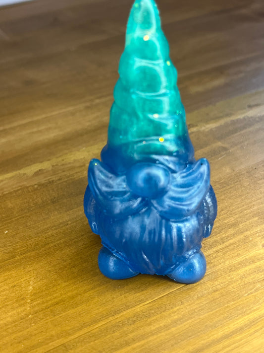 Green Gonk Figure, Colorful Gnome Statue with Whimsical Design