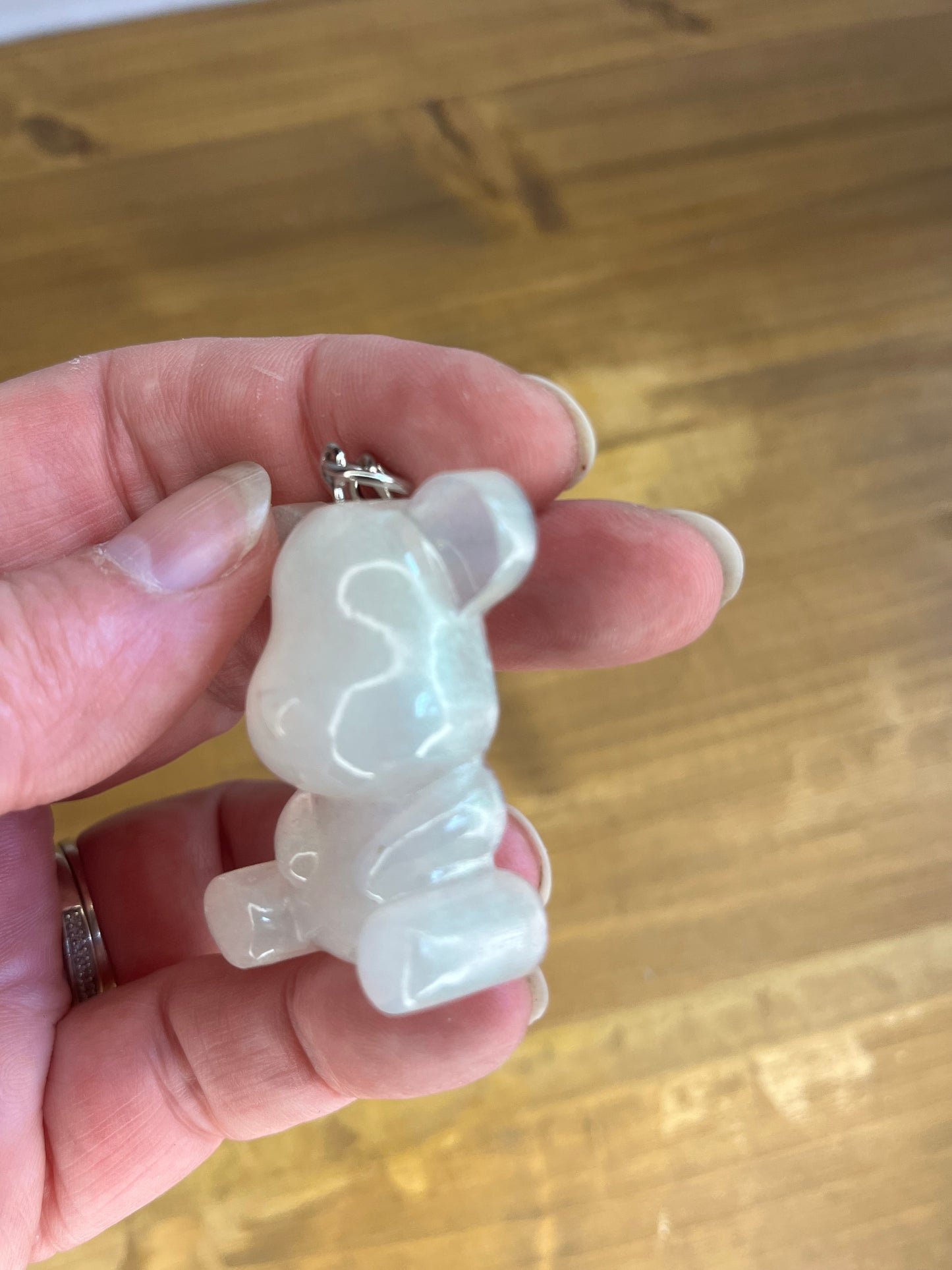 Handmade Resin Teddy Bear Keyring, Beaded Keychain, Kids & animal Lover,  Colorful Pocket Pet Charm