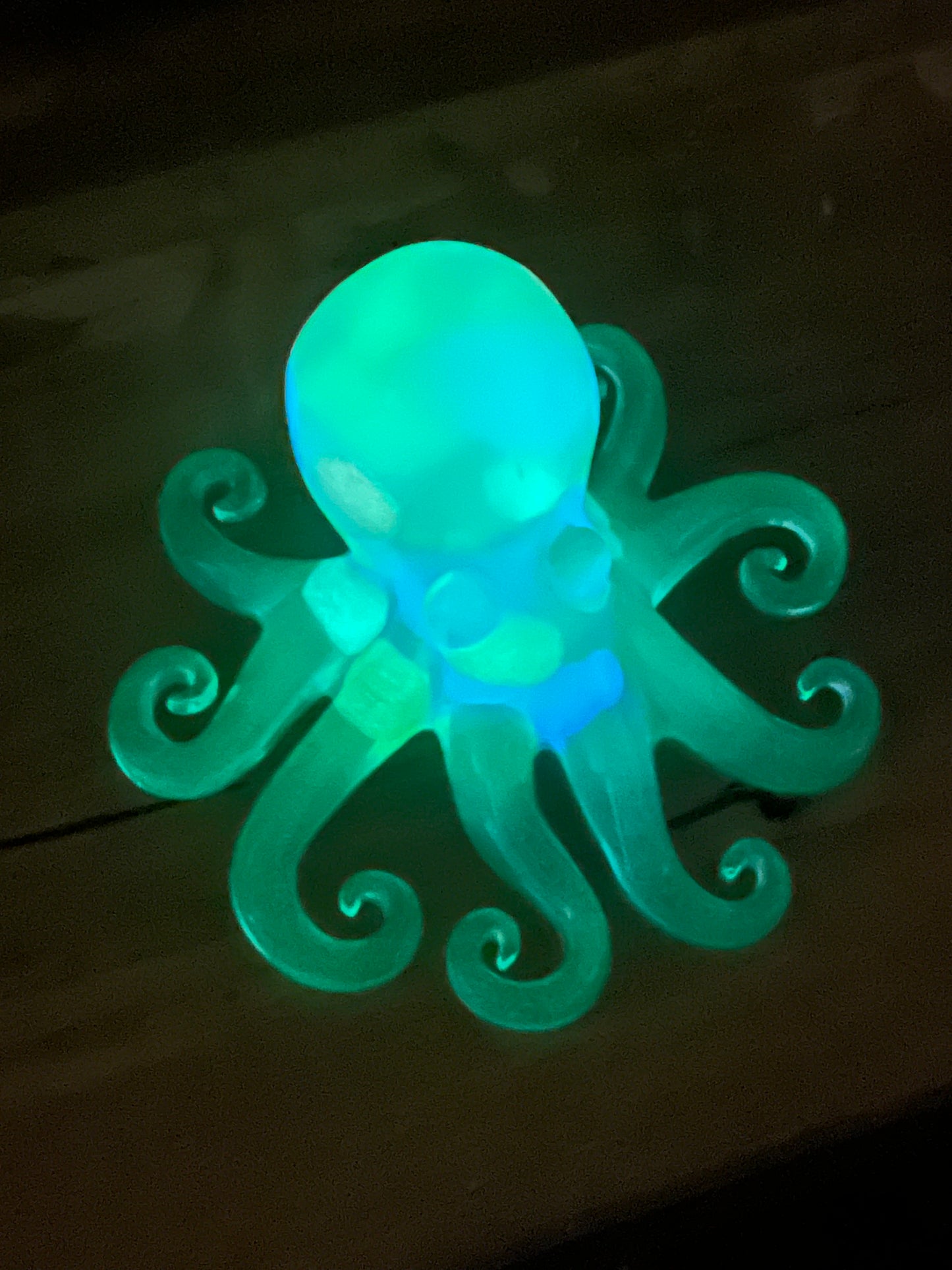 Glow in the Dark Resin octopus figurine, Pocket Pets – Handmade Mini Companions, Collectible Gifts