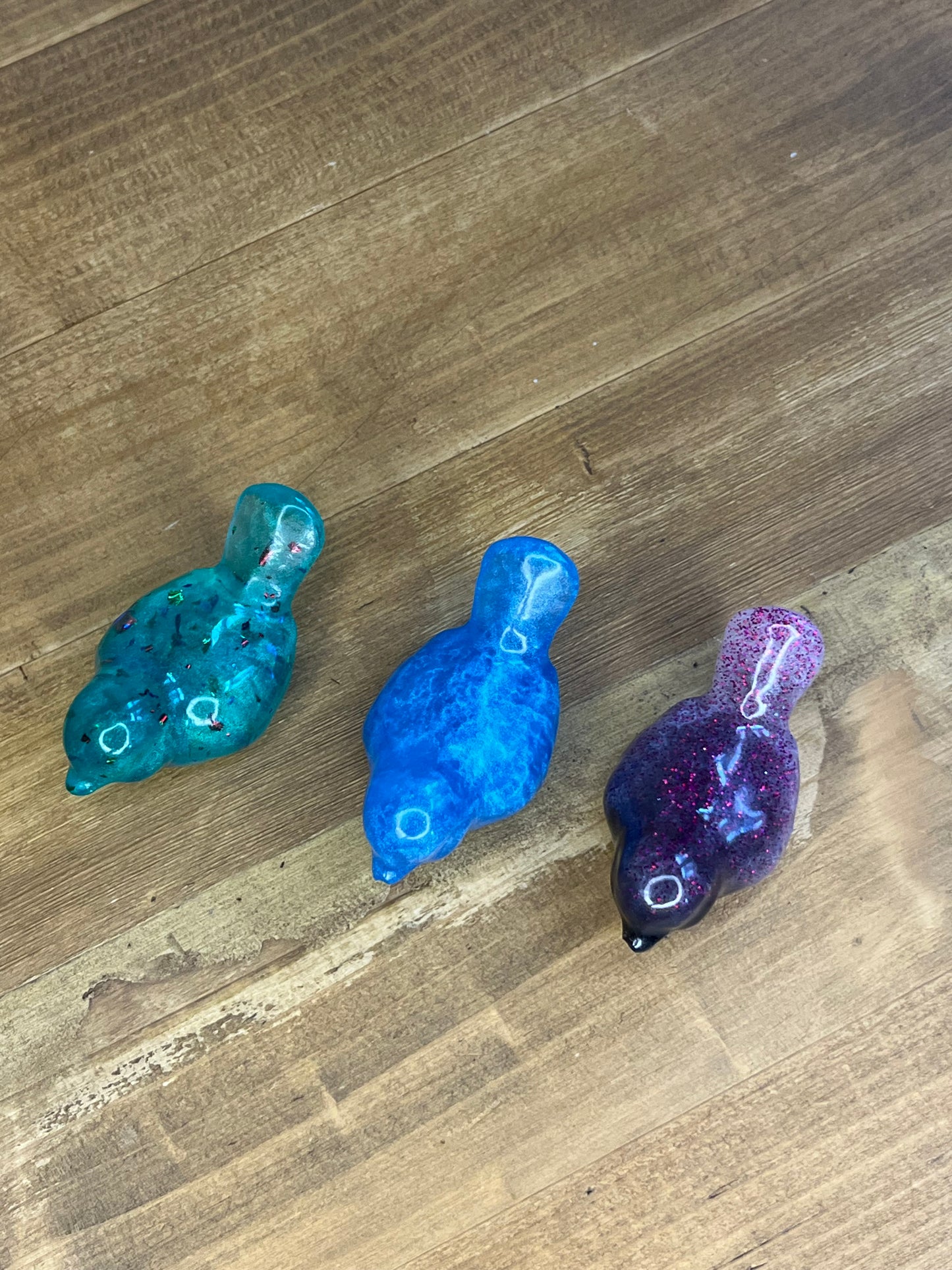 Resin Bird Figurine  – Handmade Miniature Collectibles for Desk Decor or Gift, Pocket Pet