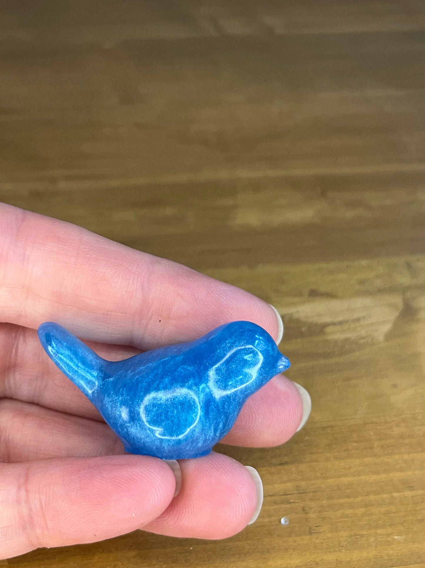Resin Bird Figurine  – Handmade Miniature Collectibles for Desk Decor or Gift, Pocket Pet