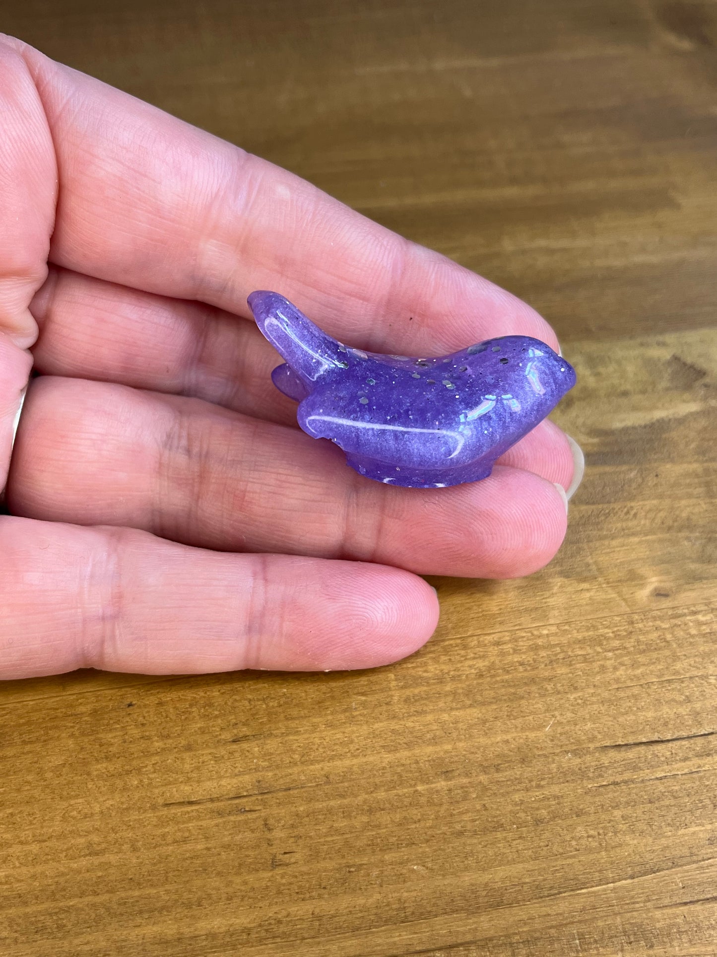 Resin Bird Figurines, Handmade Pocket Pets, Stress Relief Animal Figures, ADHD Gift, Anxiety Aid,