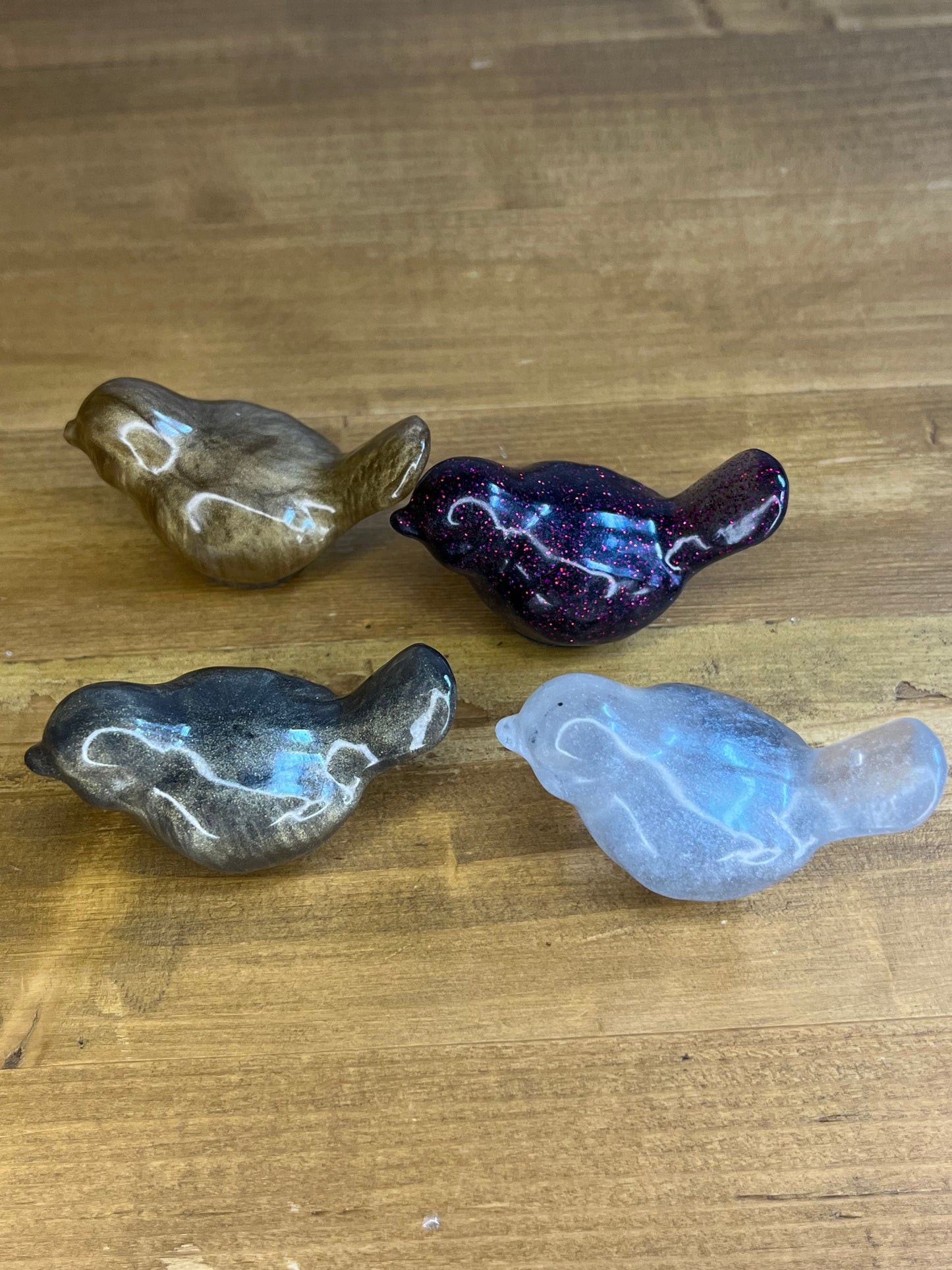 Small Resin Bird Figures, Collectible Pocket Pets, Gifts for Ornithologists, Stress Relief & Anxiety Aids,