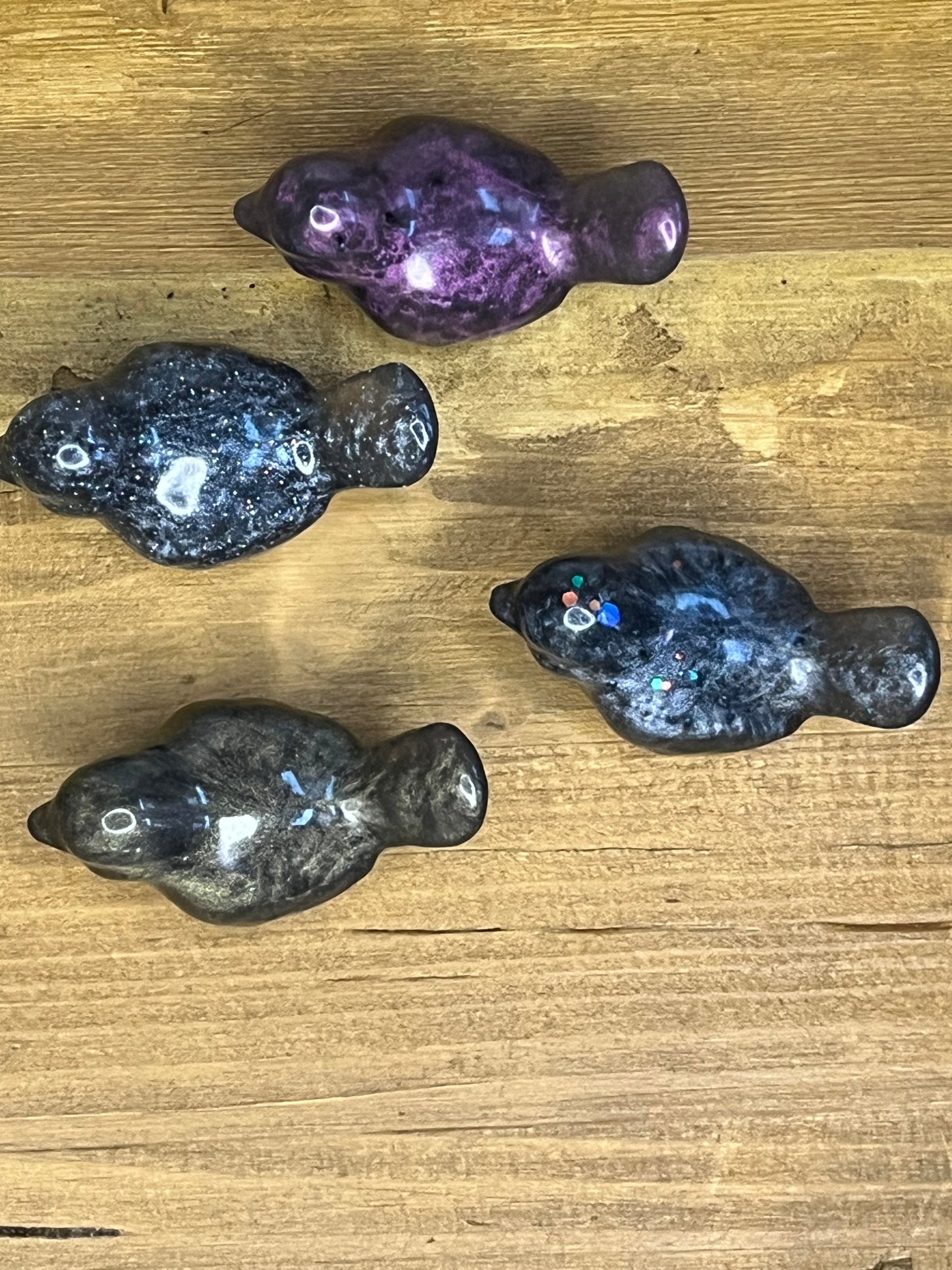 Resin Bird Figurines, Handmade Pocket Pets for Stress Relief, Home Decor, Collectables