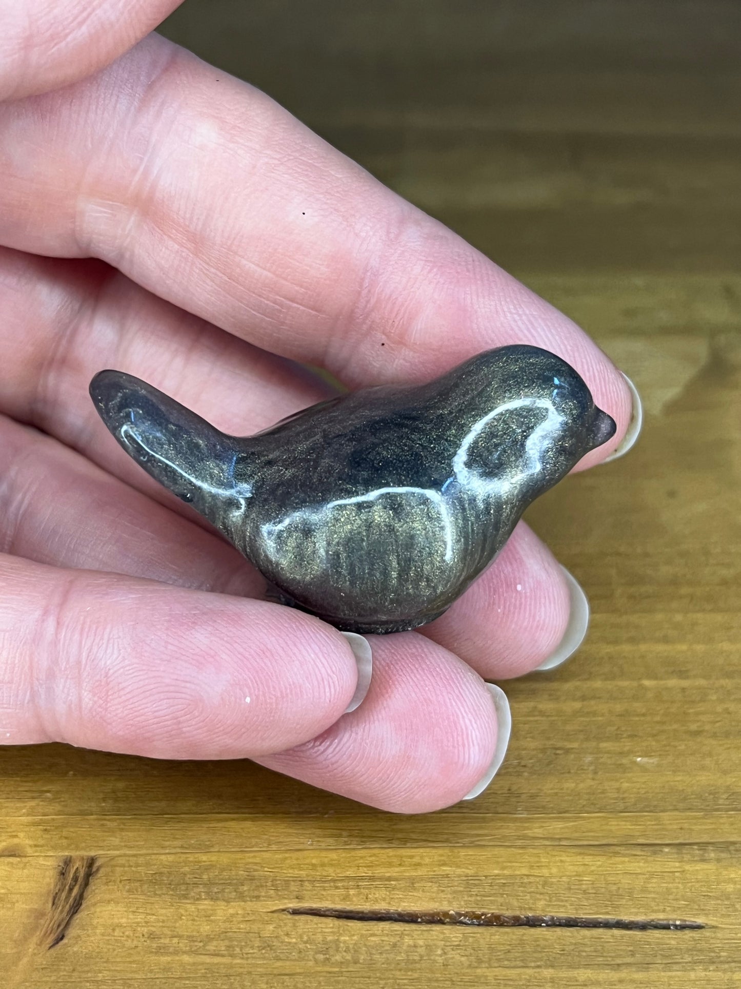 Resin Bird Figurines, Handmade Pocket Pets for Stress Relief, Home Decor, Collectables
