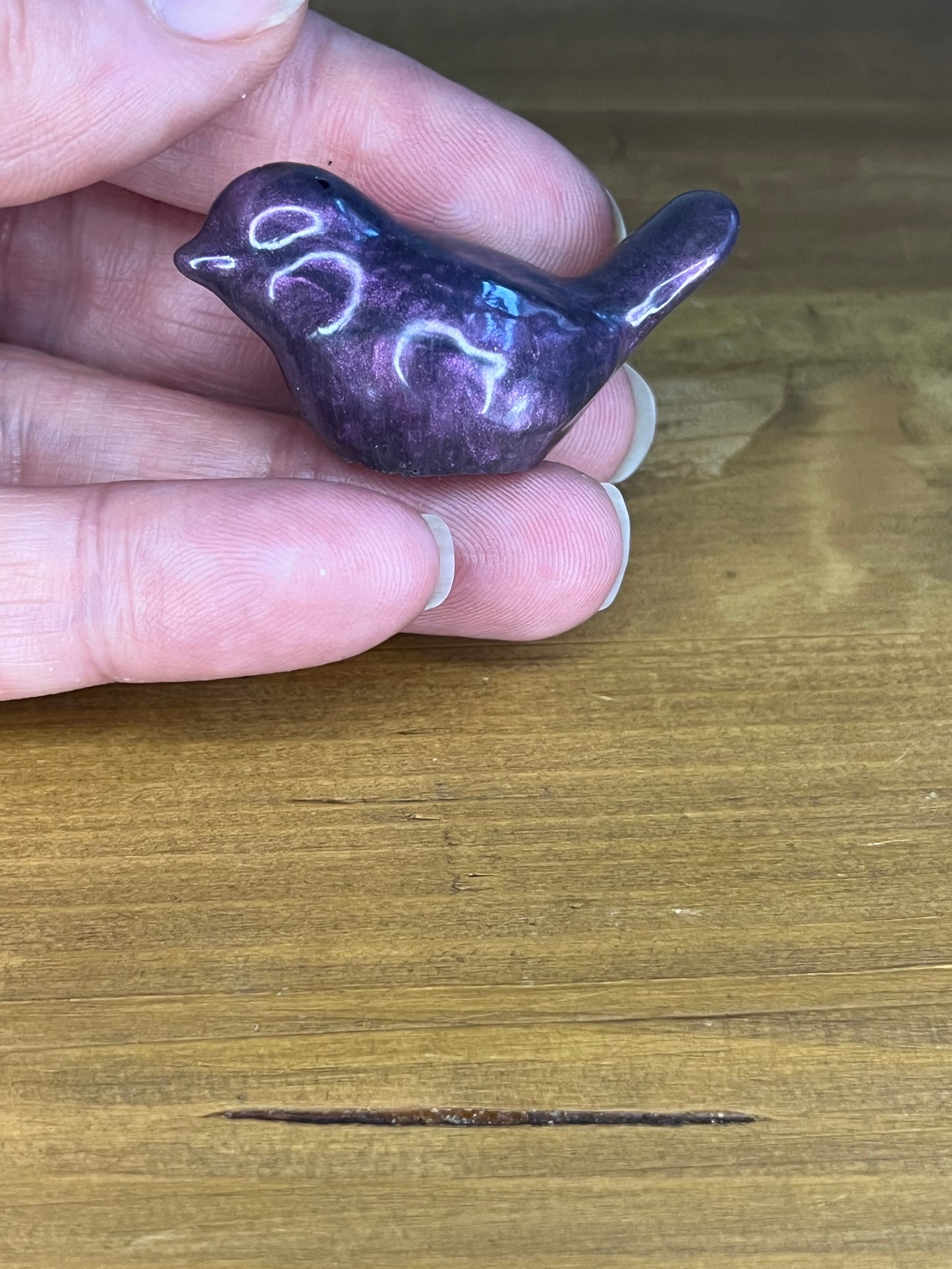 Resin Bird Figurines, Handmade Pocket Pets for Stress Relief, Home Decor, Collectables