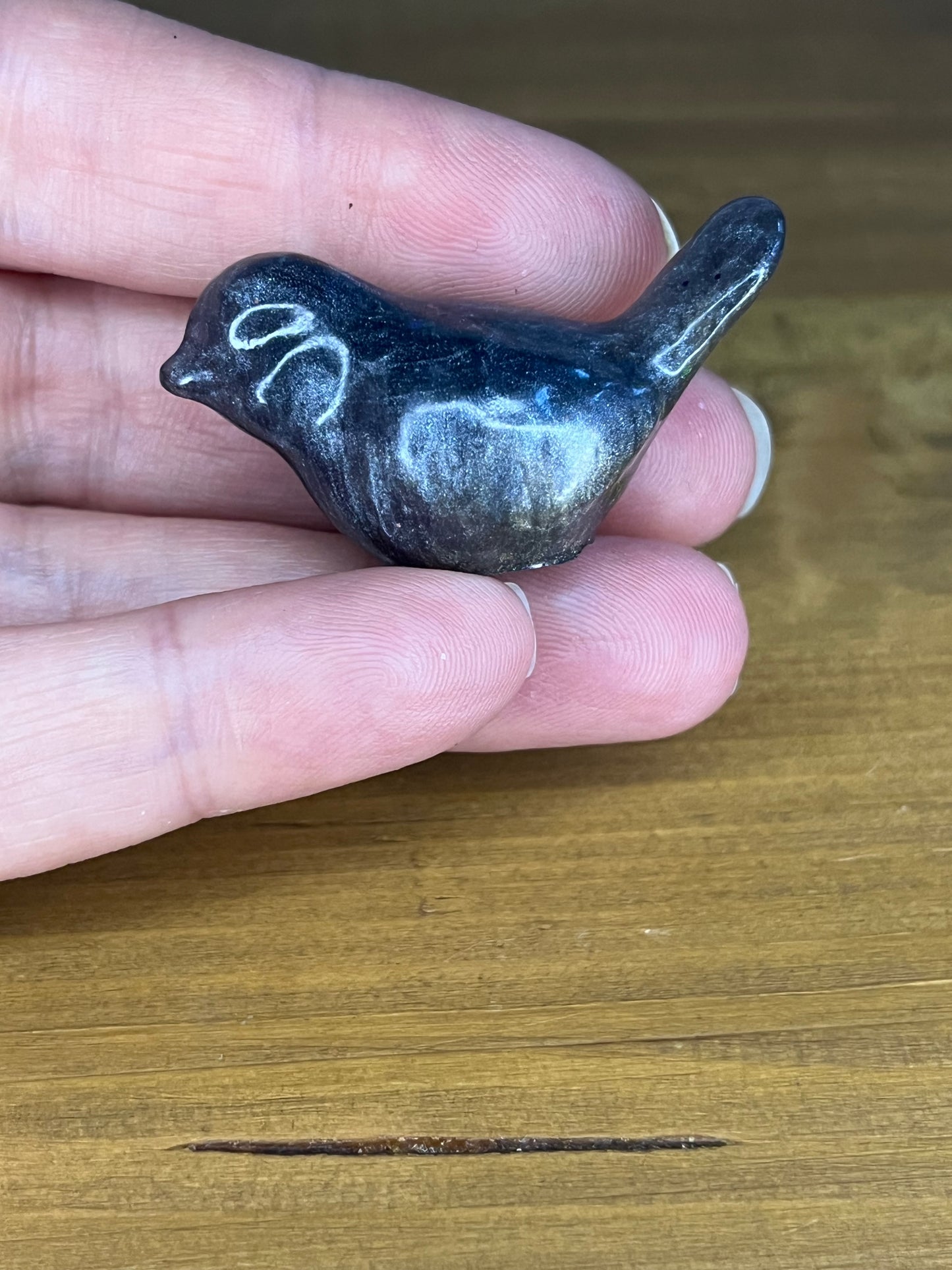 Resin Bird Figurines, Handmade Pocket Pets for Stress Relief, Home Decor, Collectables