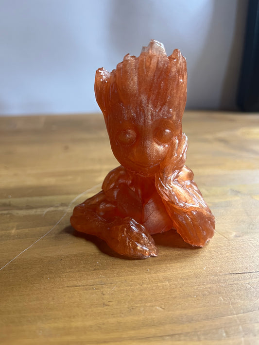 Groot Character Resin Figure, Copper Decorative Desk Buddy Art Piece