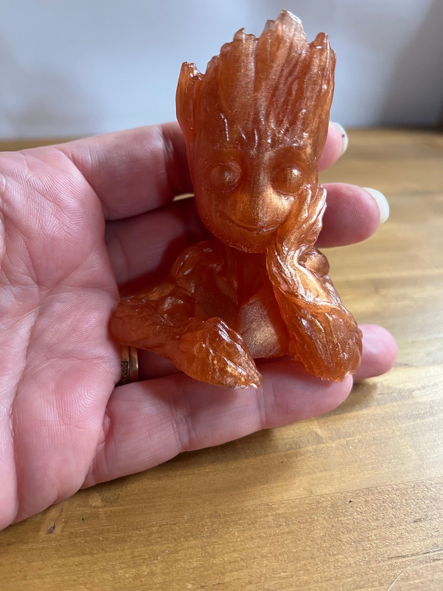 Groot Character Resin Figure, Copper Decorative Desk Buddy Art Piece