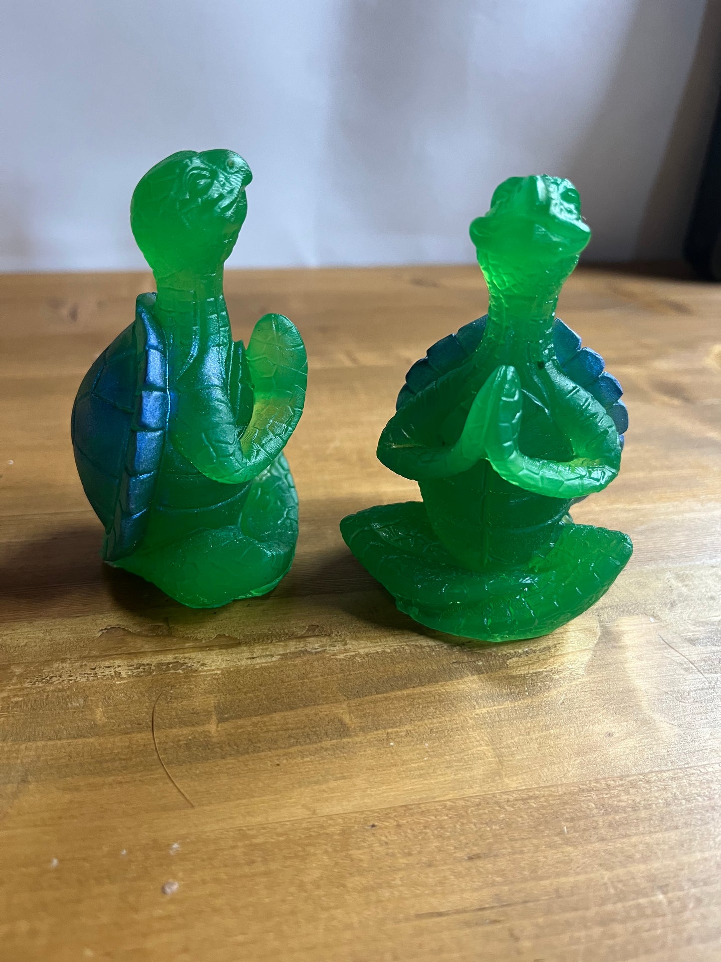 Green Resin Meditating Turtle, Stress Relief Meditation Aid, Calming Zen Buddy, Mindfulness Yoga Decor,