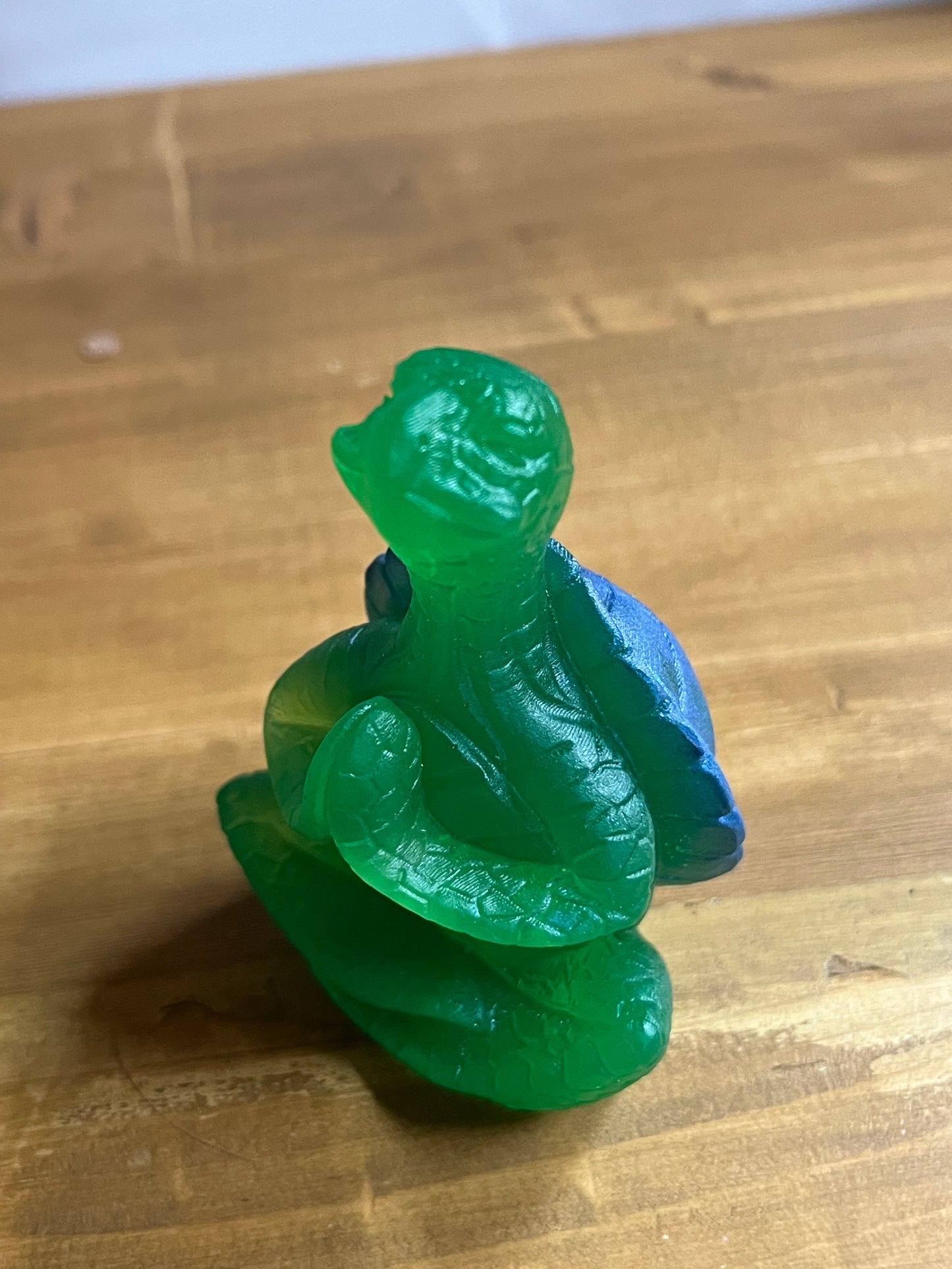 Green Resin Meditating Turtle, Stress Relief Meditation Aid, Calming Zen Buddy, Mindfulness Yoga Decor,
