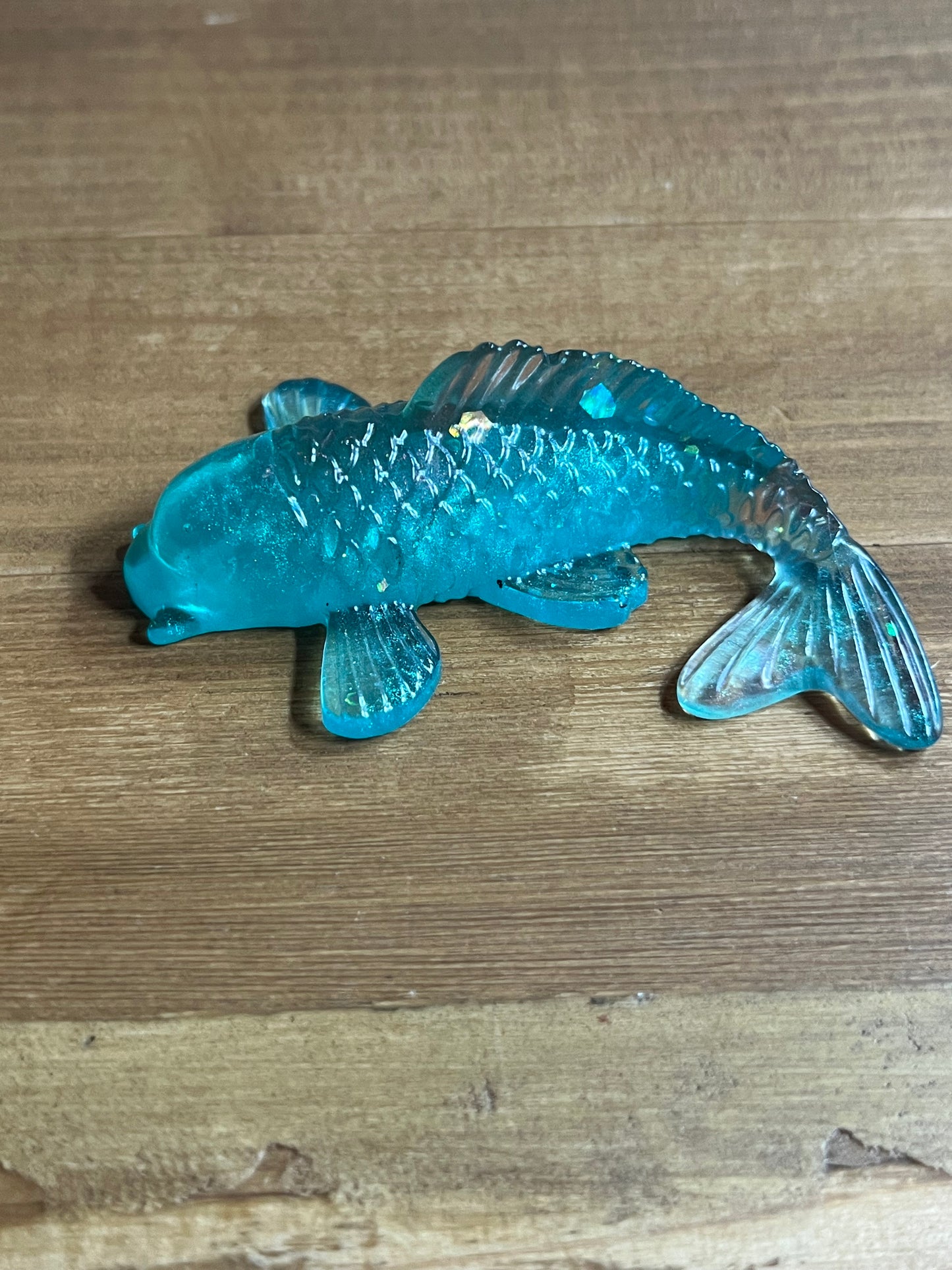 Handmade Resin Fish Figurines, Pocket Pet Collection, Glitter home Decor