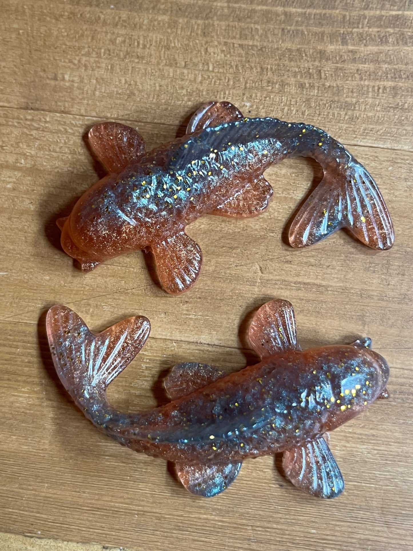 Gold Koi Resin fish figurine, gifts for anglers, Pocket Pets Collection