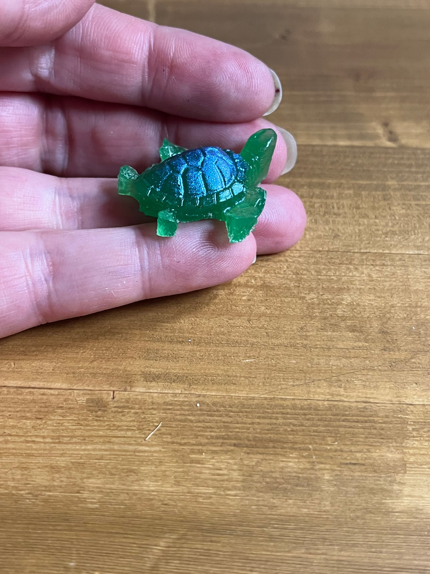 Tiny Resin Turtle Figurine | Handmade Pocket Pet | Collectible Gift for animal Lovers | Desk Buddy