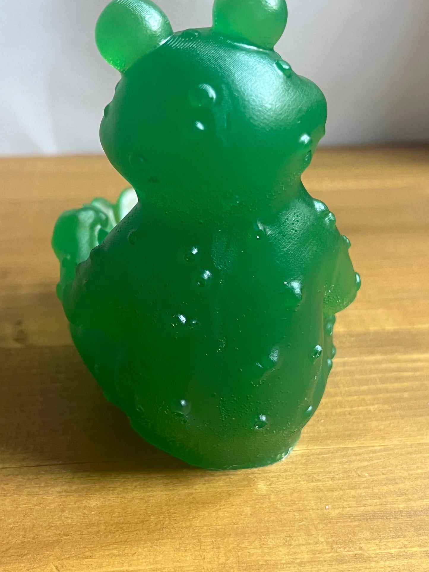 Green Resin Frog with lotus bowl, whimsical garden decor, outdoor or indoor accent,