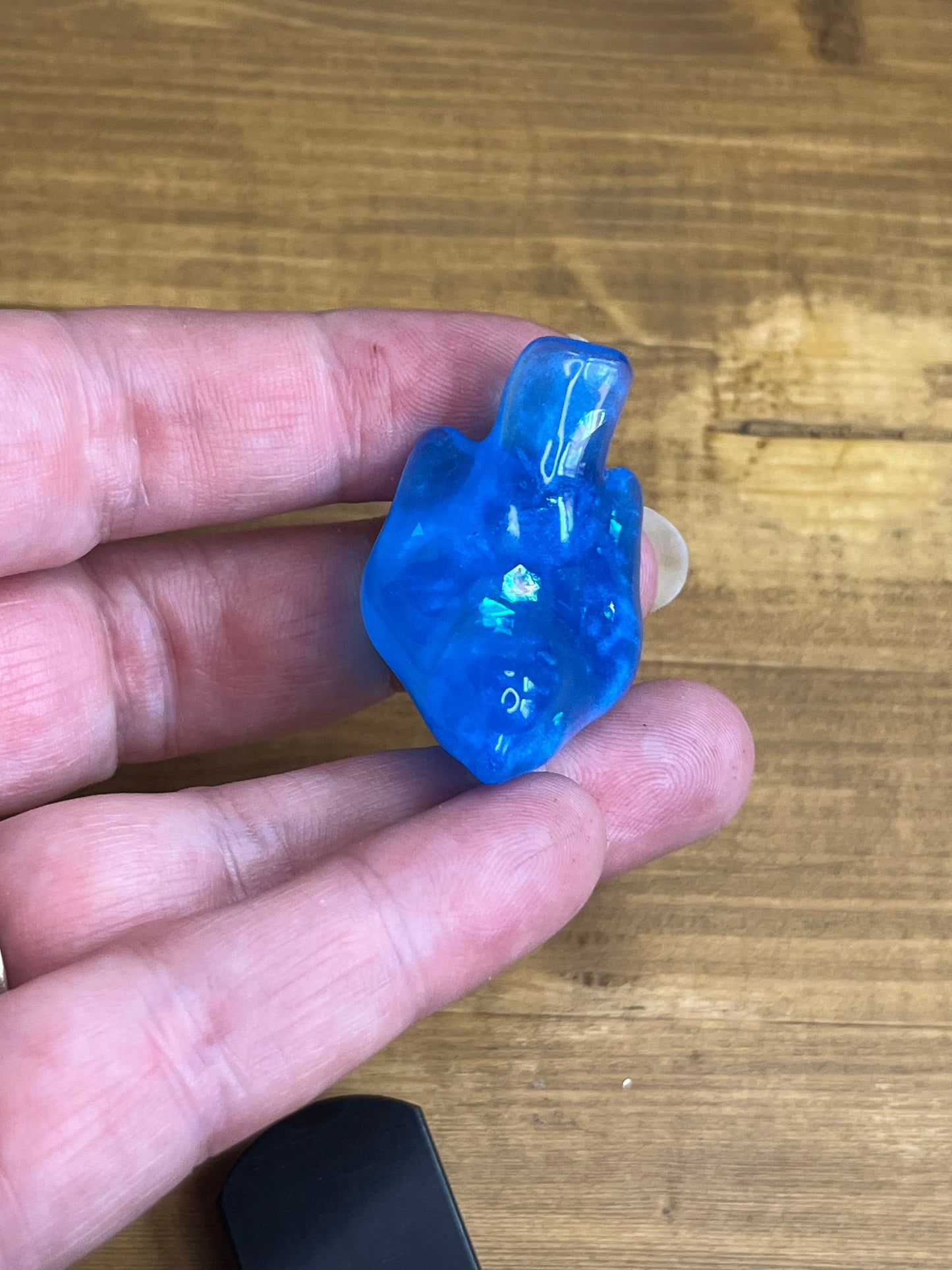 Bright Blue Resin Bird Figurine, Modern Collectible Decor