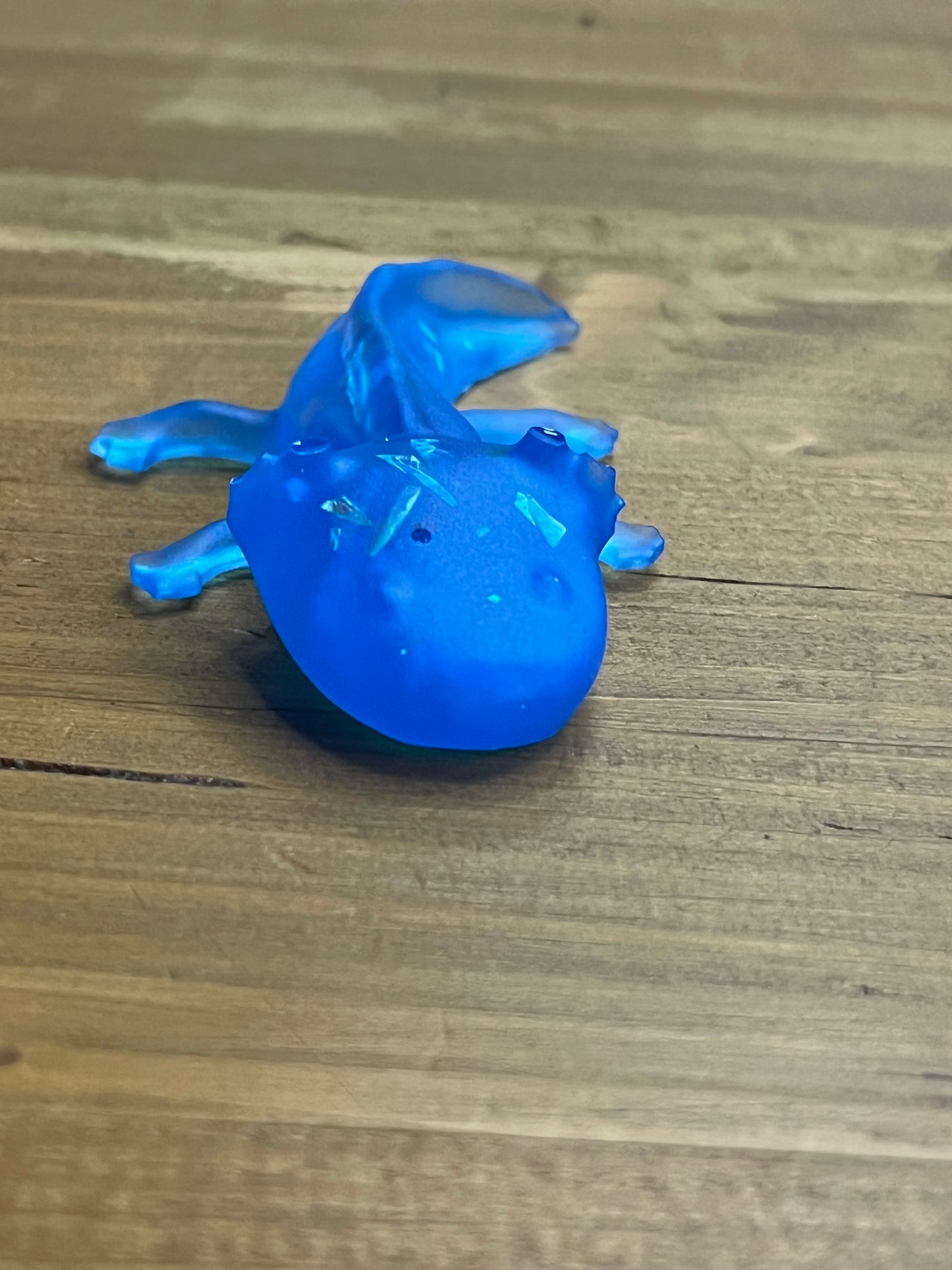 Blue Axolotl Figurine, Small Resin Collectible for Lovers