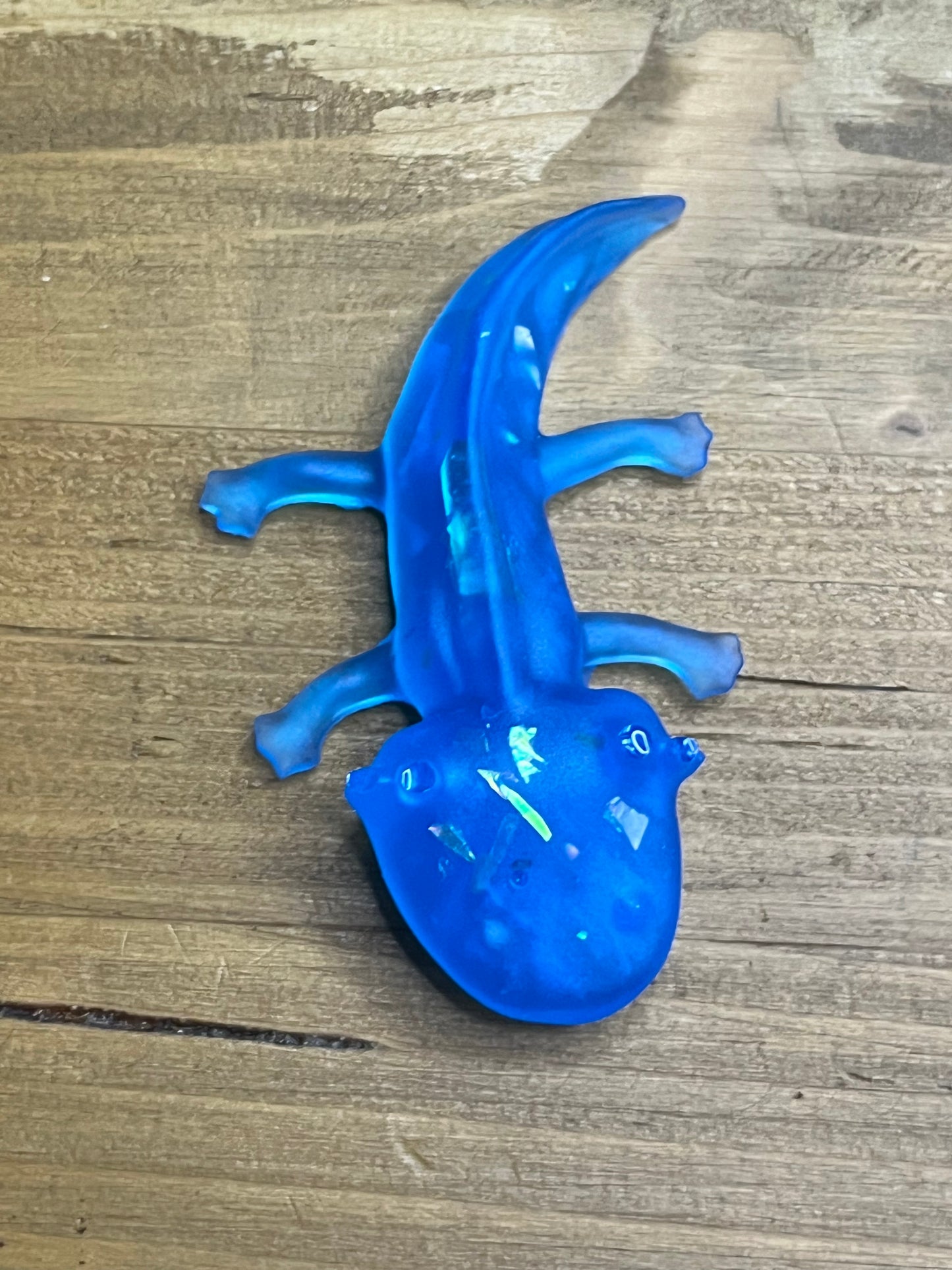 Blue Axolotl Figurine, Small Resin Collectible for Lovers