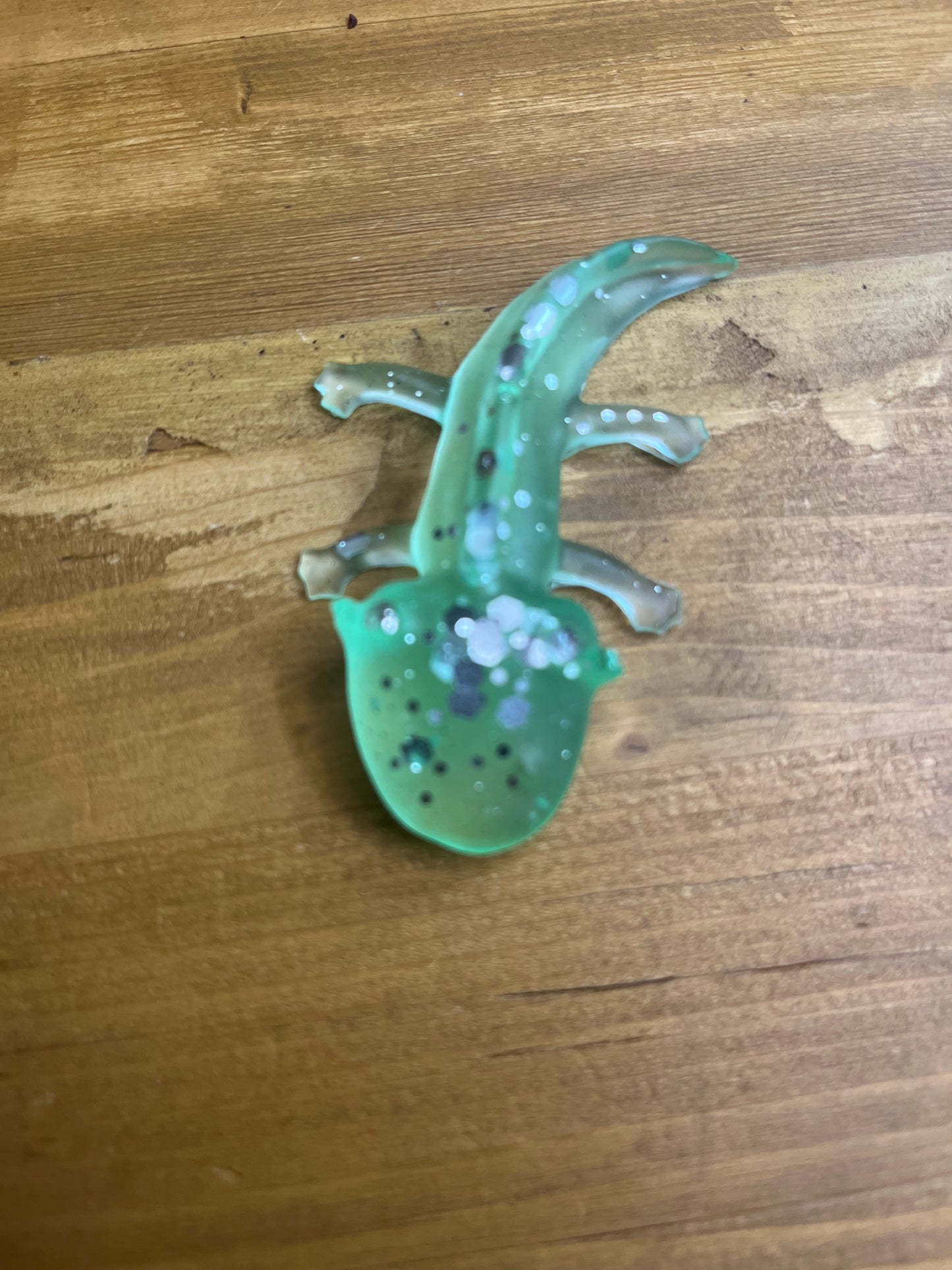 Glow in the Dark Resin Axolotl Figurine, Handcrafted, Collectible,