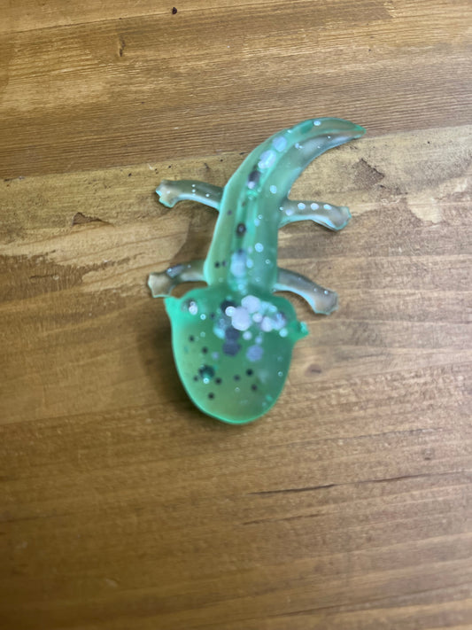 Glow in the Dark Resin Axolotl Figurine, Handcrafted, Collectible,