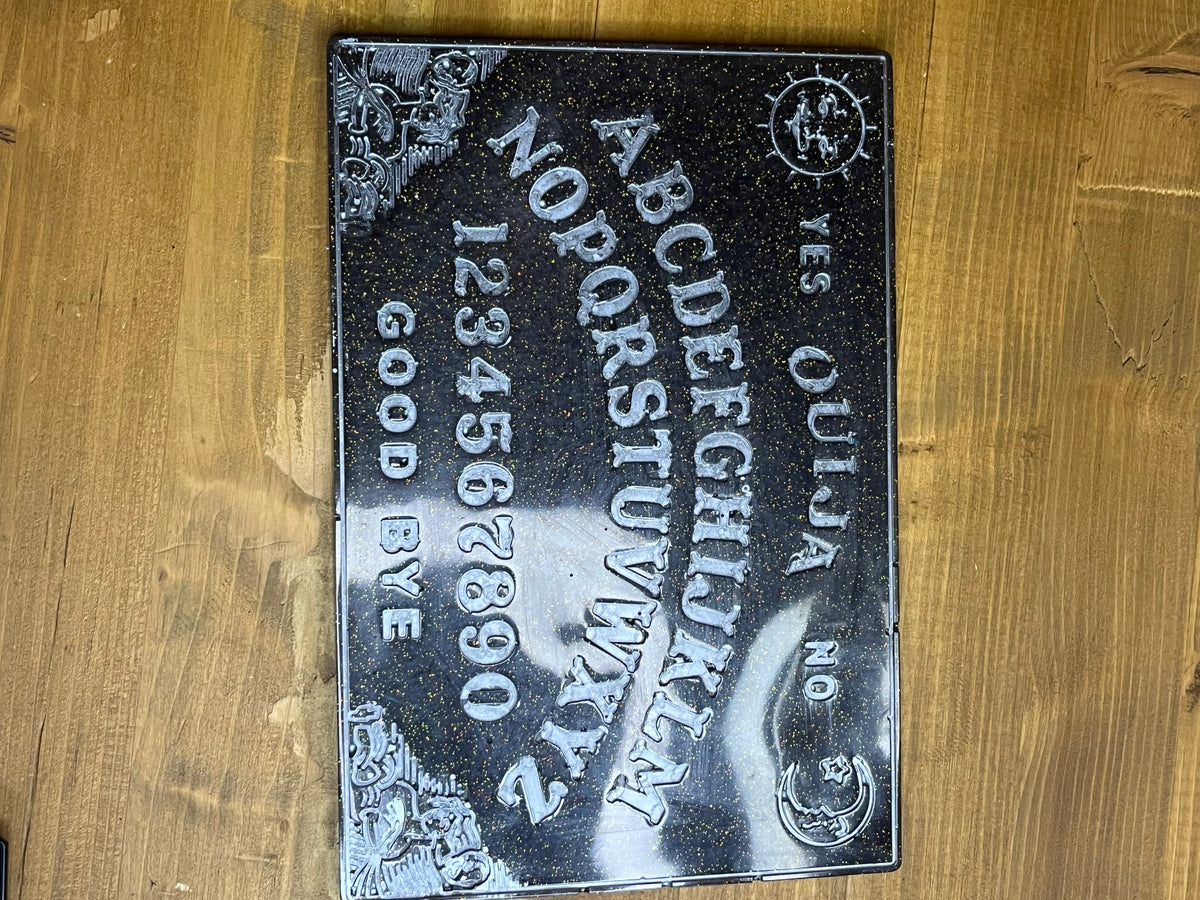 Resin Ouija Board Wall Art, Mystic Tarot Sign, Gothic Halloween Decor, Handcrafted Spirit Board, Witchcraft Gift, Occult Home Decor