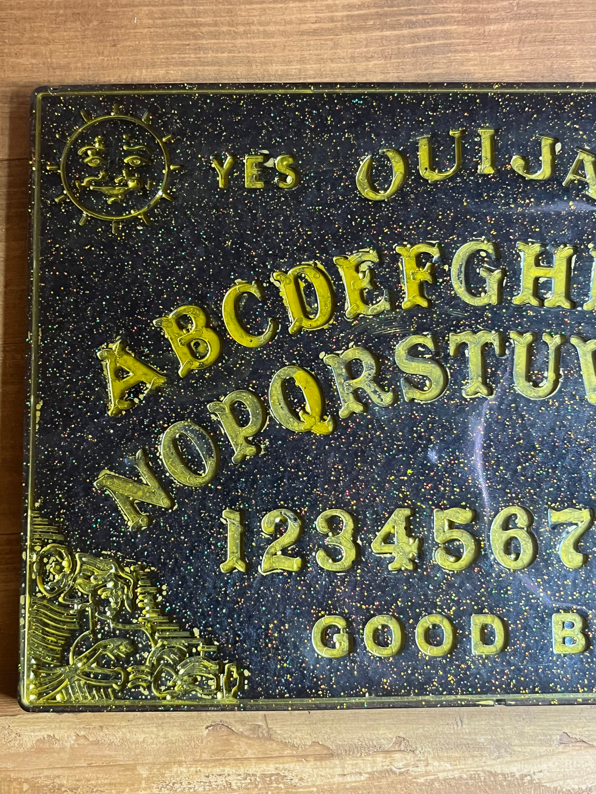 Resin Ouija Board Wall Art, Mystic Tarot Sign, Gothic Halloween Decor, Handcrafted Spirit Board, Witchcraft Gift, Occult Home Decor