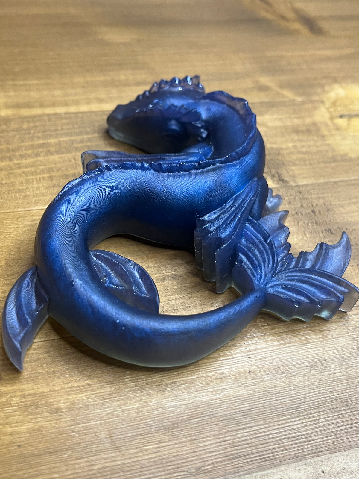 Resin Dragon Figurine, Lying Fantasy Figure in Three Colors